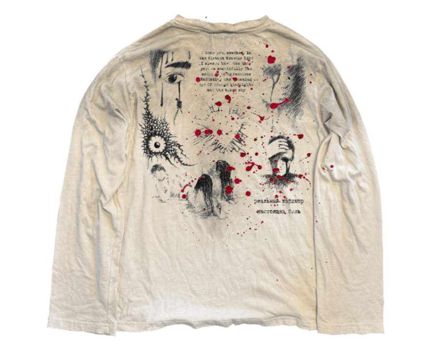 Japanese Brand Vintage Washed Long Sleeves Size US XL / EU 56 / 4 - 2 Thumbnail
