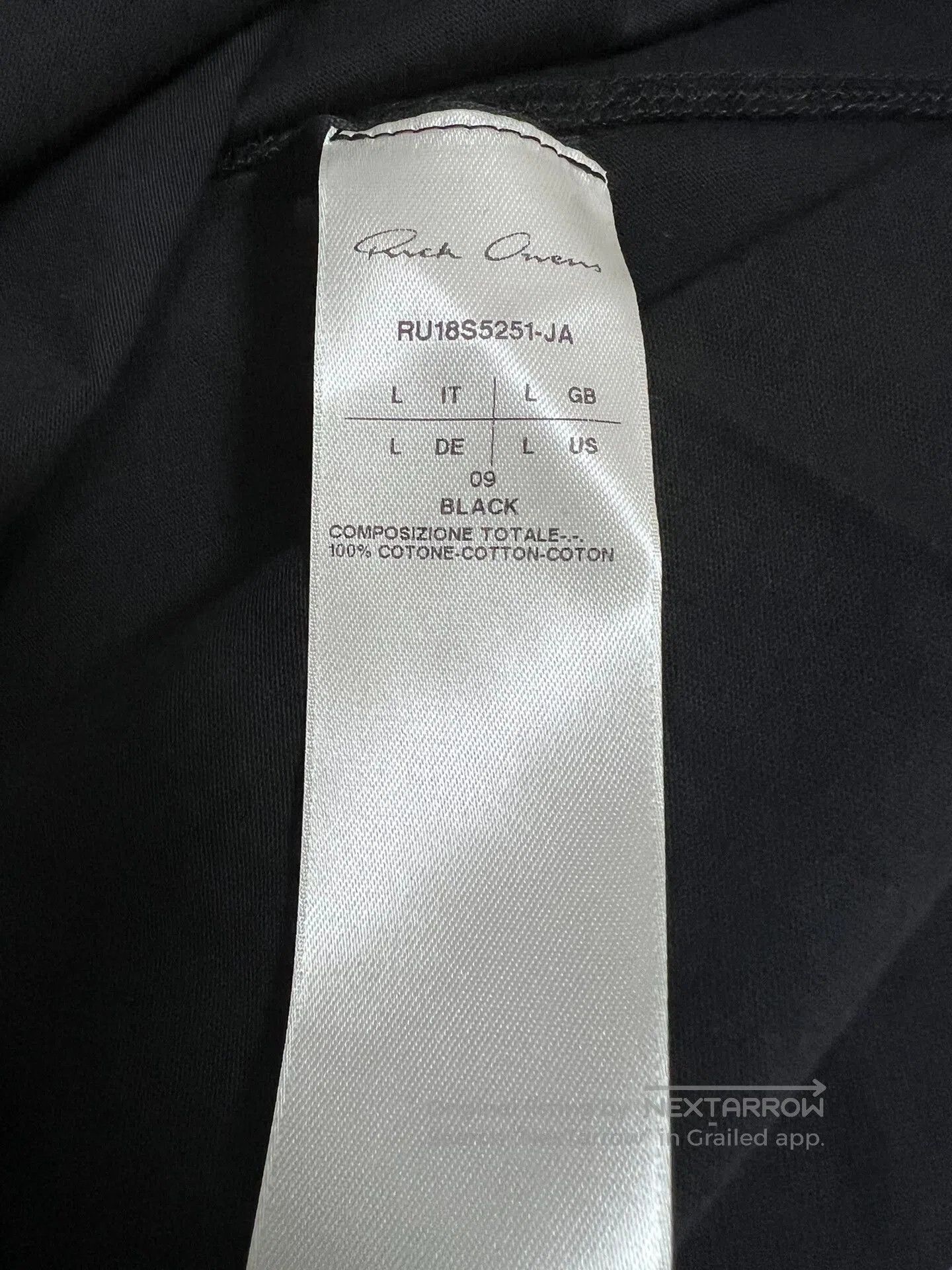 Rick Owens Rick Owens Black Short Sleeve T. Size US M / EU 48-50 / 2 - 8 Thumbnail