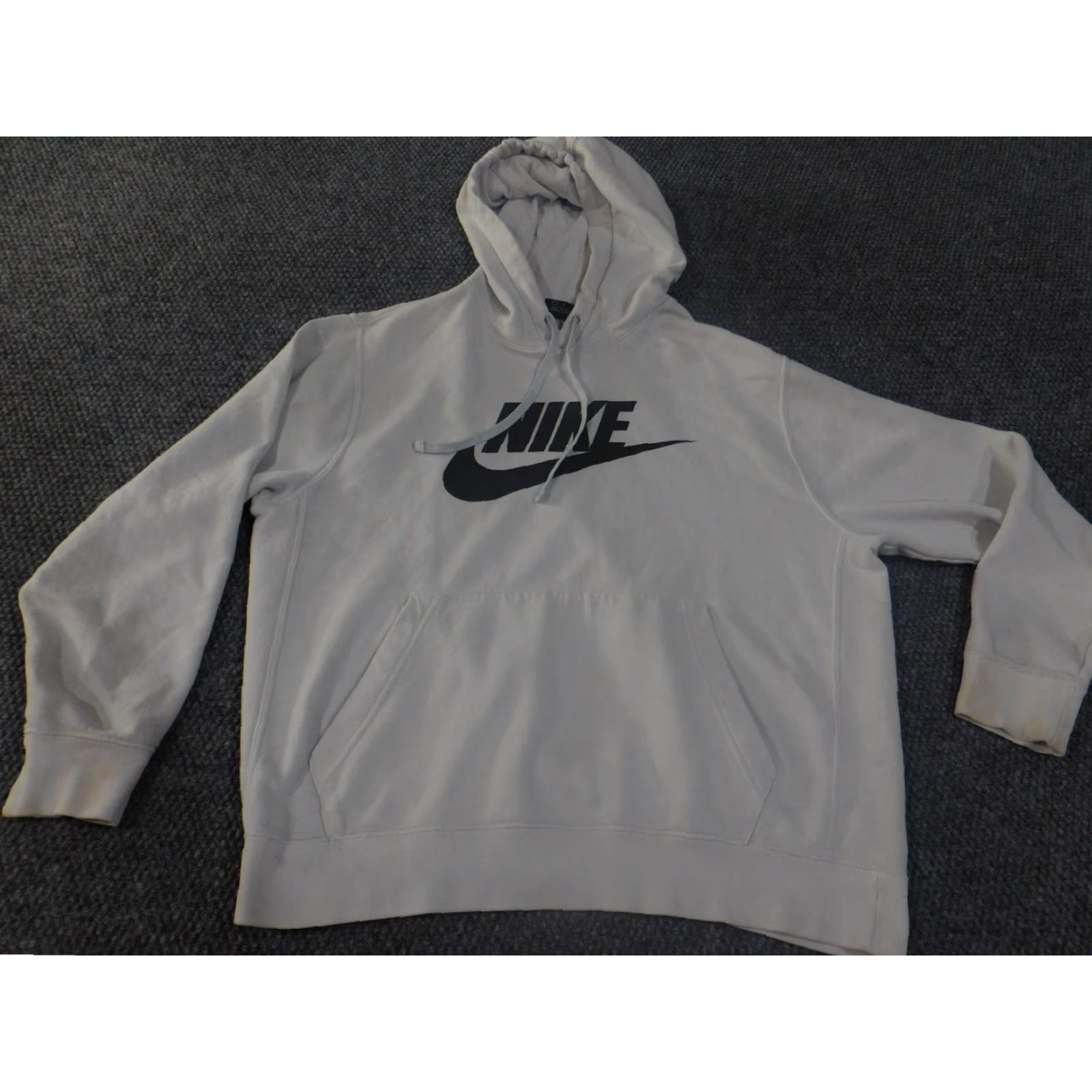 Nike Nike Hoodie Mens Large White Pullover Logo Retro Hooded Stretch Swoosh Walking Size US L / EU 52-54 / 3 - 3 Thumbnail