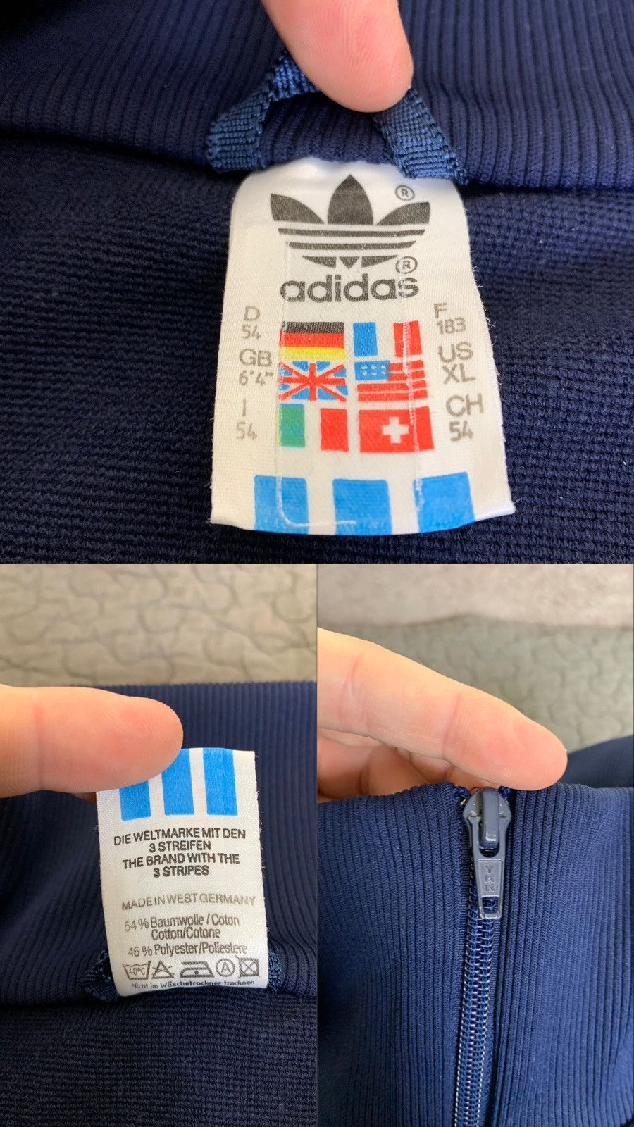Vintage Vintage Adidas Track Suit Made In West Germany Size US XL / EU 56 / 4 - 3 Thumbnail
