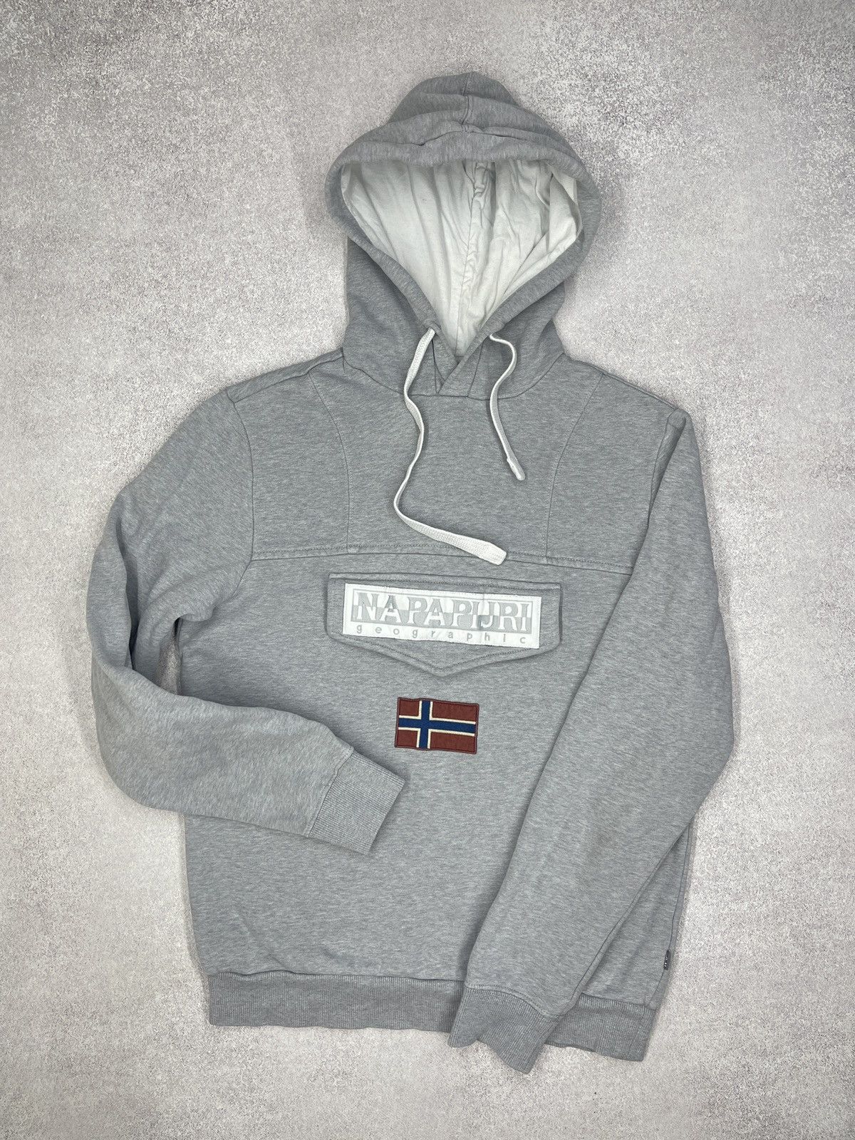 Napapijri Mens Napapijri Anorak Hoodie Grey Outdoor Gorpcore Y2K Size US S / EU 44-46 / 1 - 2 Thumbnail