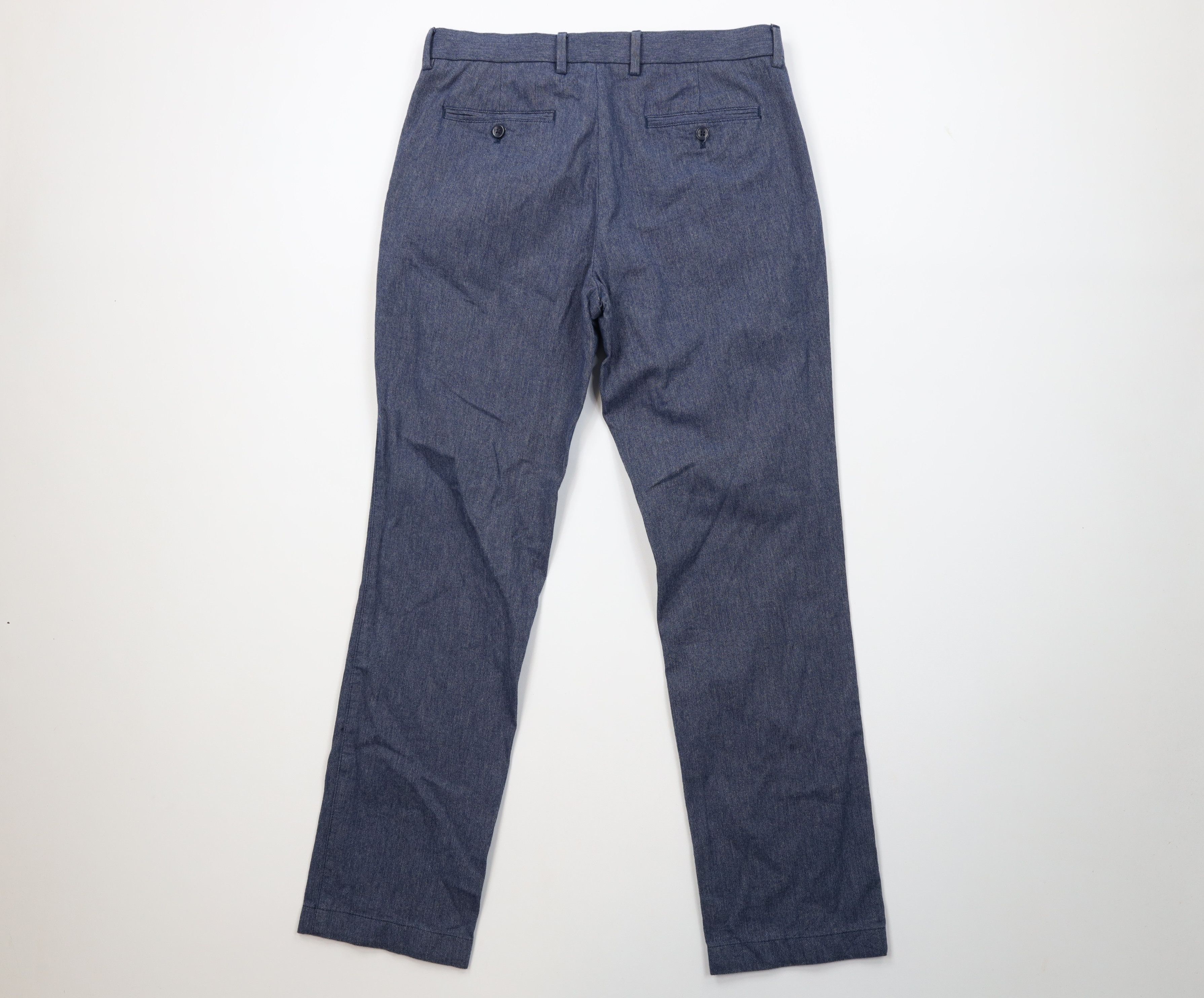 Banana Republic Banana Republic Kentfield Chambray Flannel Chino Pants Blue Size US 32 / EU 48 - 8 Thumbnail