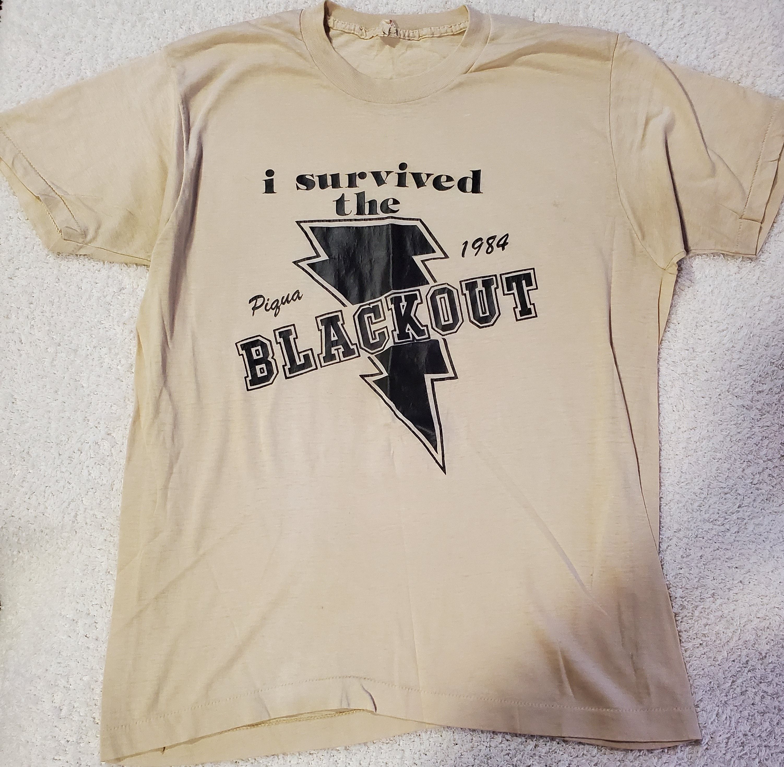 Vintage Vintage 1984 piqua ohio i survived blackout Size US XL / EU 56 / 4 - 1 Thumbnail
