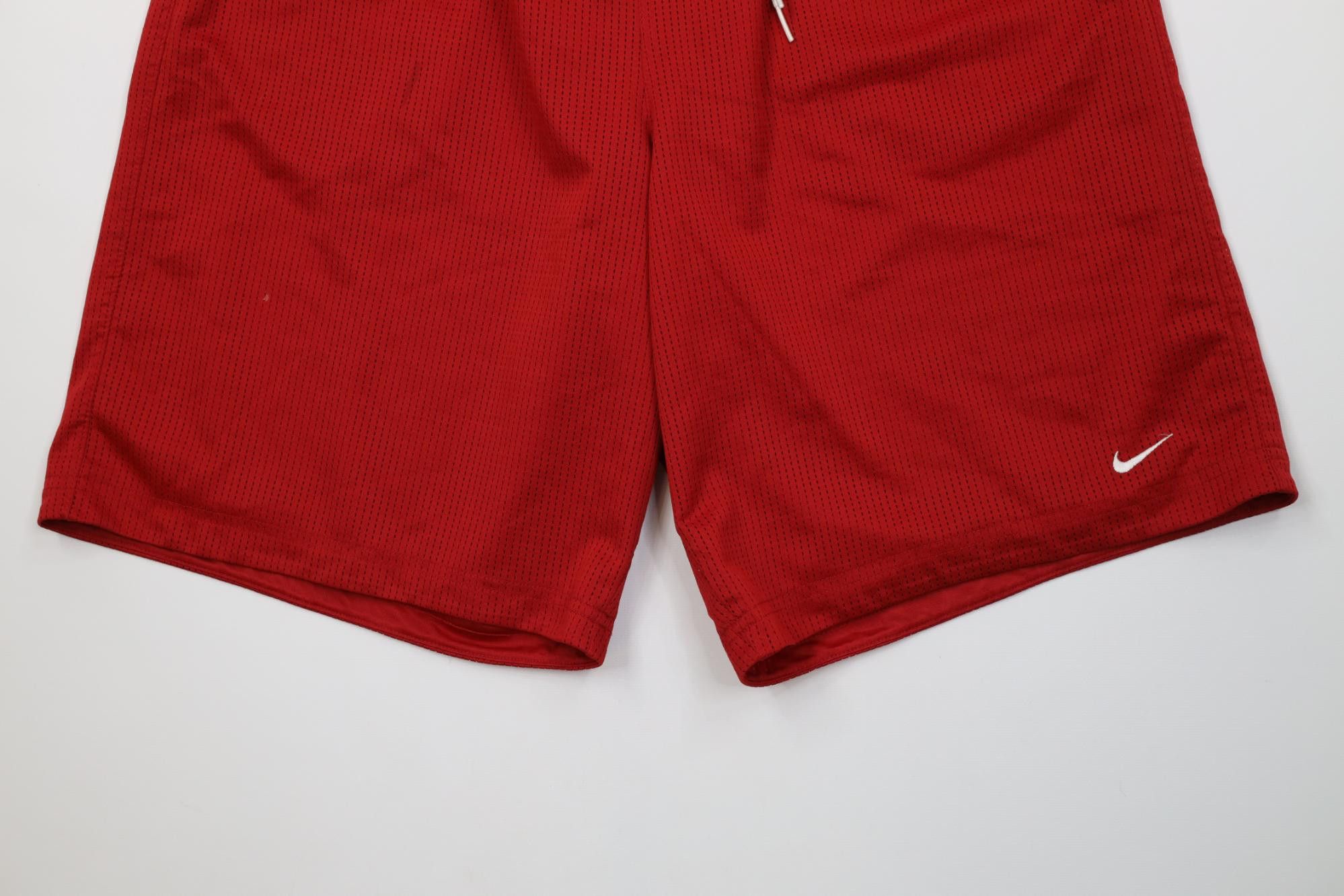 Nike Vintage Y2K Nike Mini Swoosh Mesh Basketball Shorts Red Size US 34 / EU 50 - 4 Thumbnail
