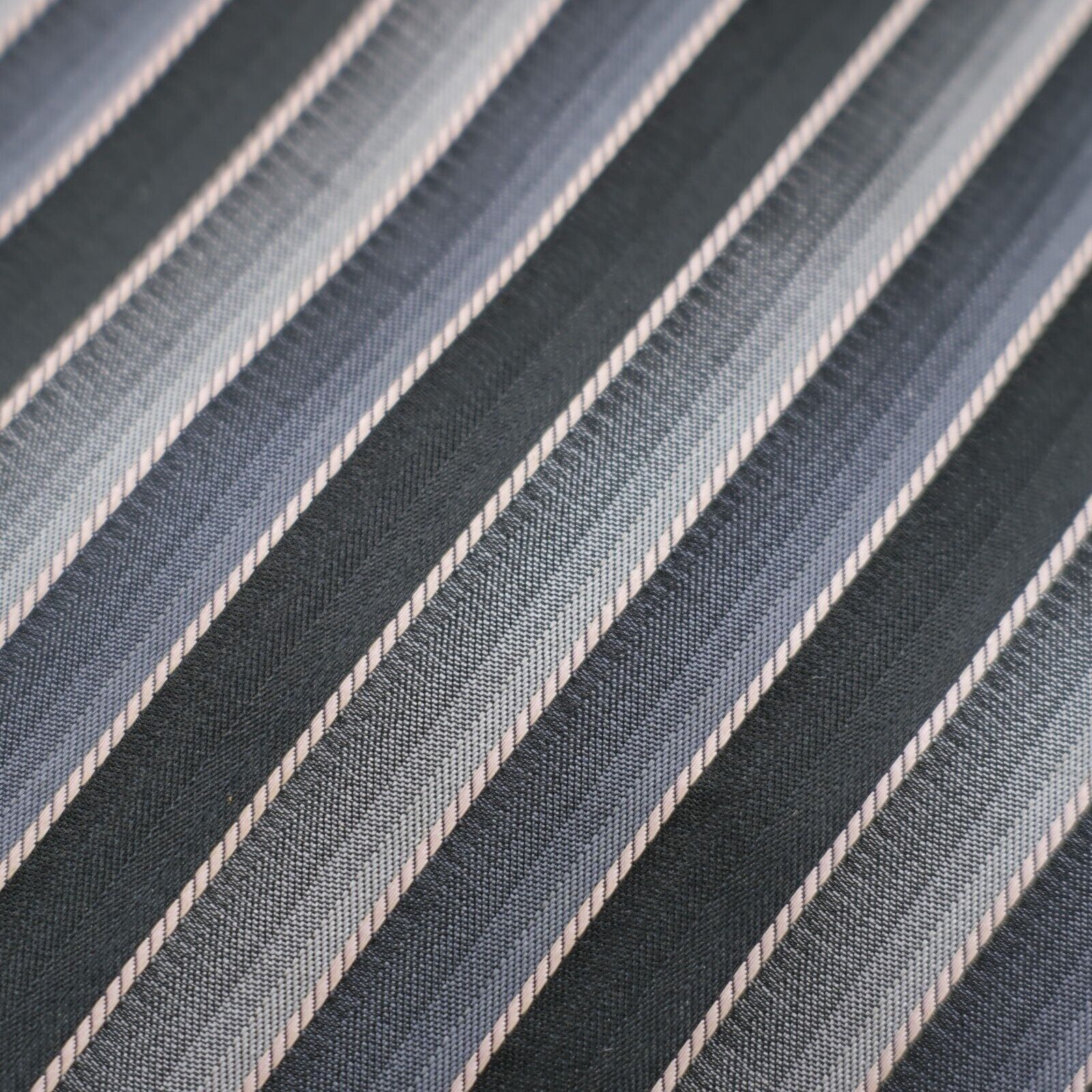 Van Heusen Van Heusen Gray Pink Woven Striped Wide Silk Tie Size ONE SIZE - 2 Thumbnail