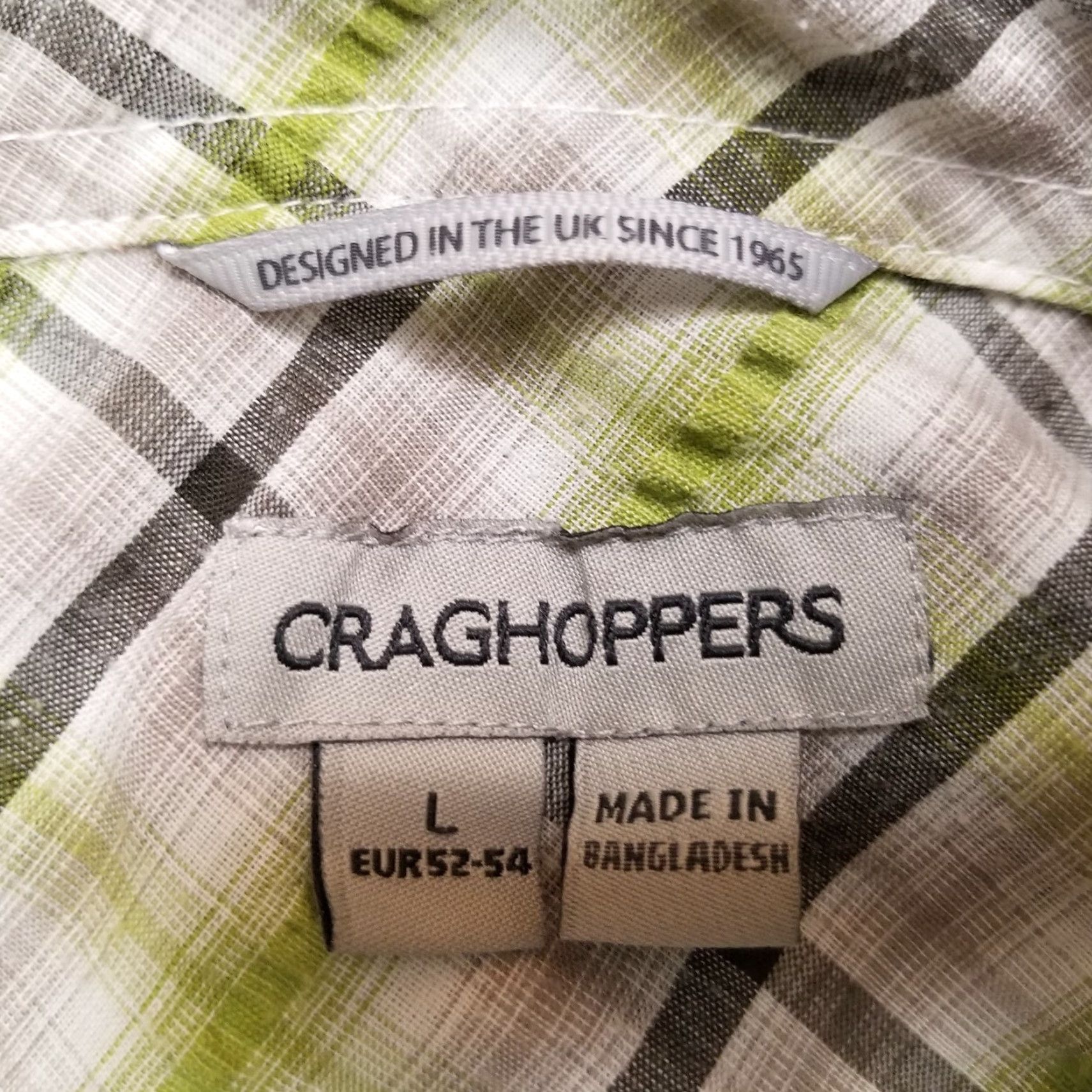 Vintage Craghoppers Shirt Mens L Green Plaid Button Short Sleeve Cotton Blend Casual Size US L / EU 52-54 / 3 - 6 Thumbnail