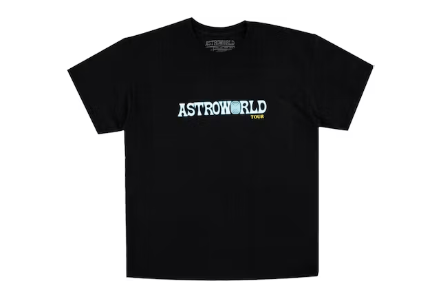 image of Travis Scott Astroworld Tour Tee Black, Men's (Size Small)