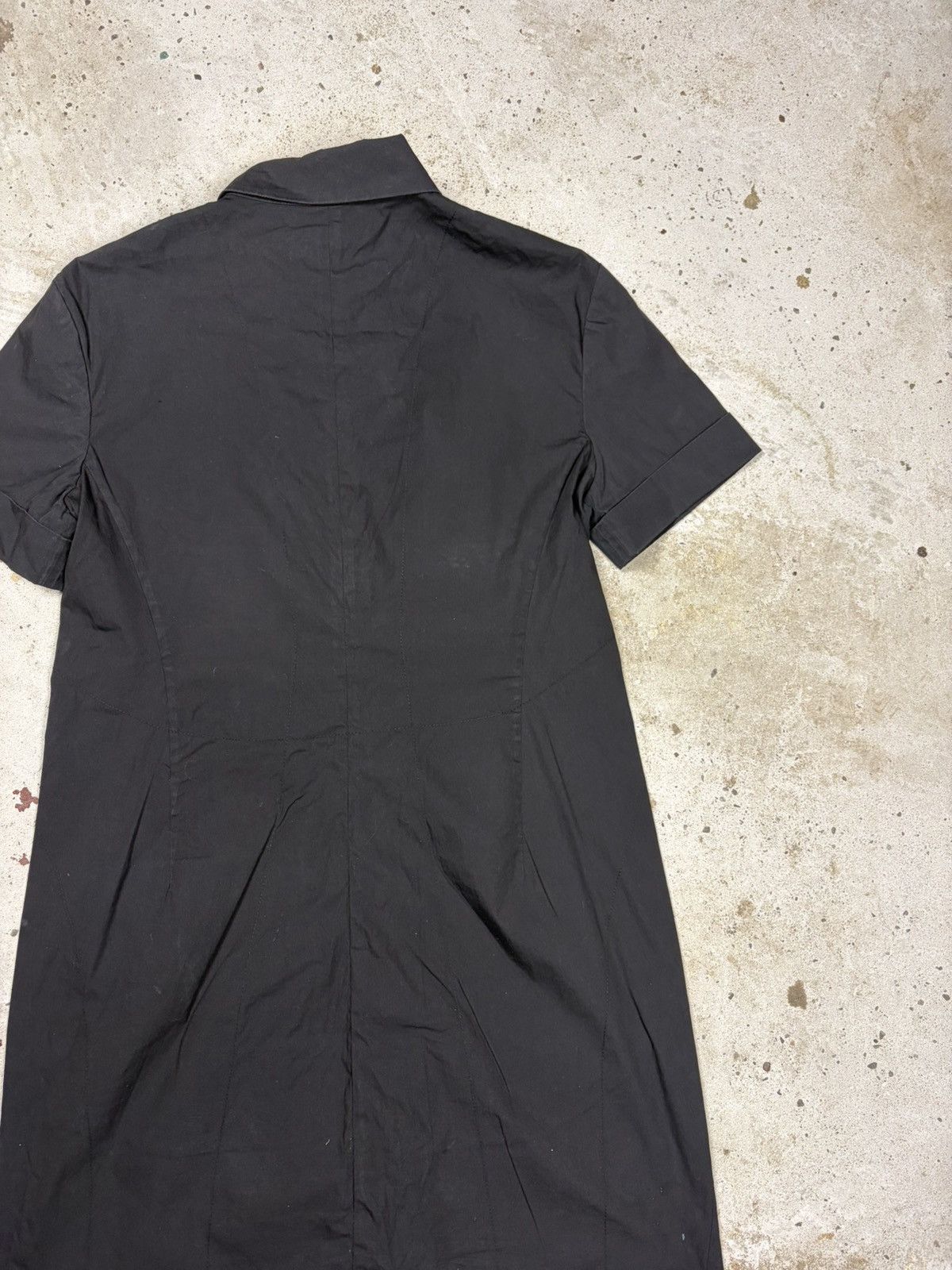 Jil Sander Jil Sander Black Shirtdress Midi Button Up Size XS / US 0-2 / IT 36-38 - 15 Thumbnail