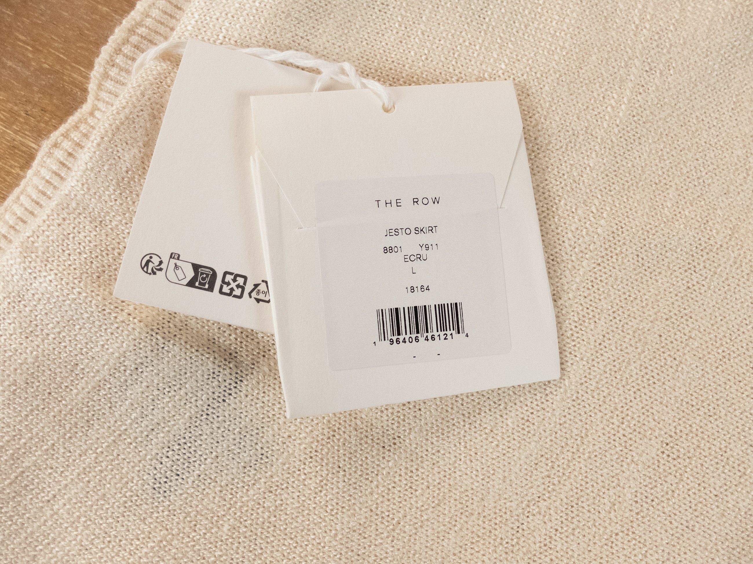 The Row THE ROW Jesto ecru knit silk midi skirt Size Large / 10 US Size 32" / US 10 / IT 46 - 8 Thumbnail
