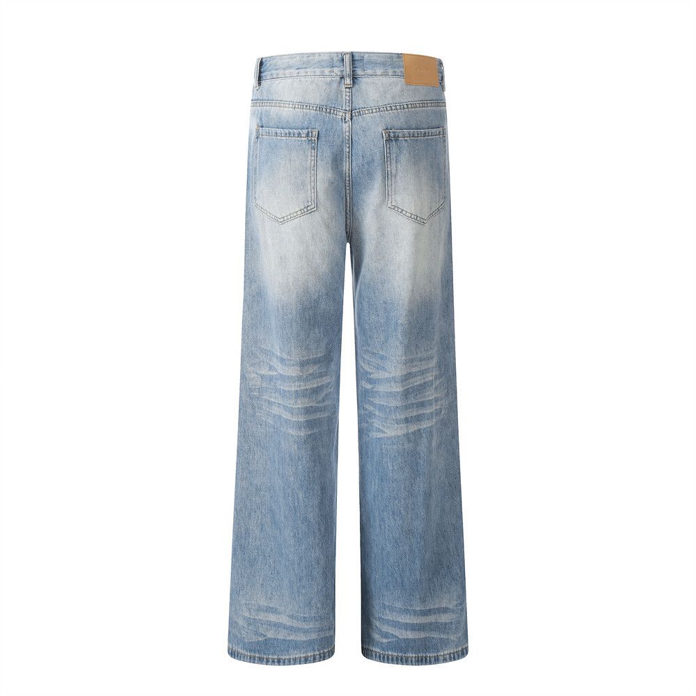 Japanese Brand × Jean Men's American Street Retro Washed Gradient Jeans Size US 34 / EU 50 - 3 Thumbnail