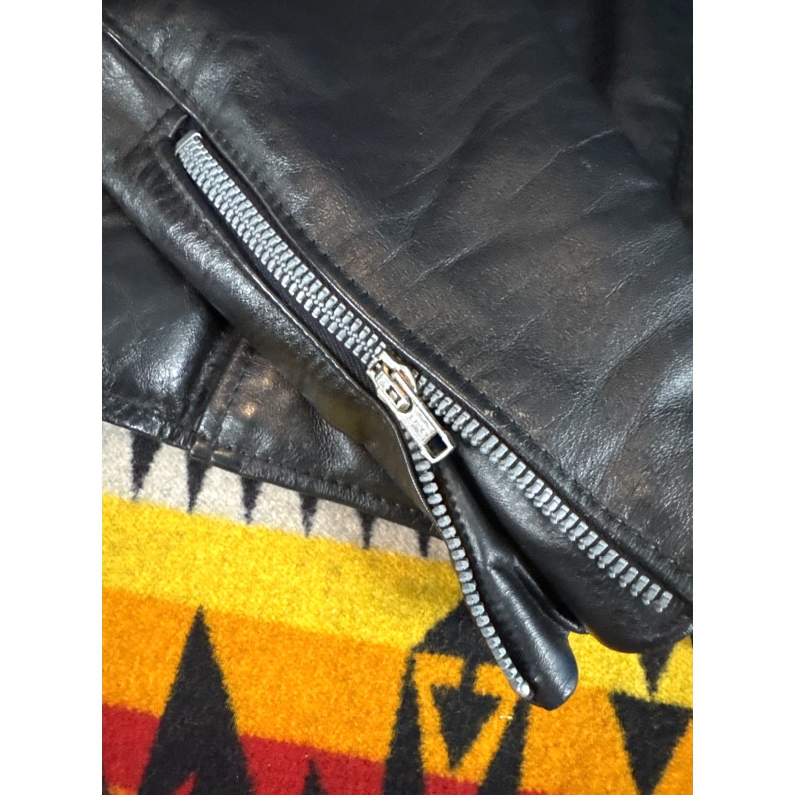 Brooks Brooks Leather Made In USA Cafe Racer Black Moto Motorcycle Jacket Men’s Sz 40 Mens Leather Jacket Black Cafe Racer Motorcycle Size US XXS / EU 40 - 4 Thumbnail