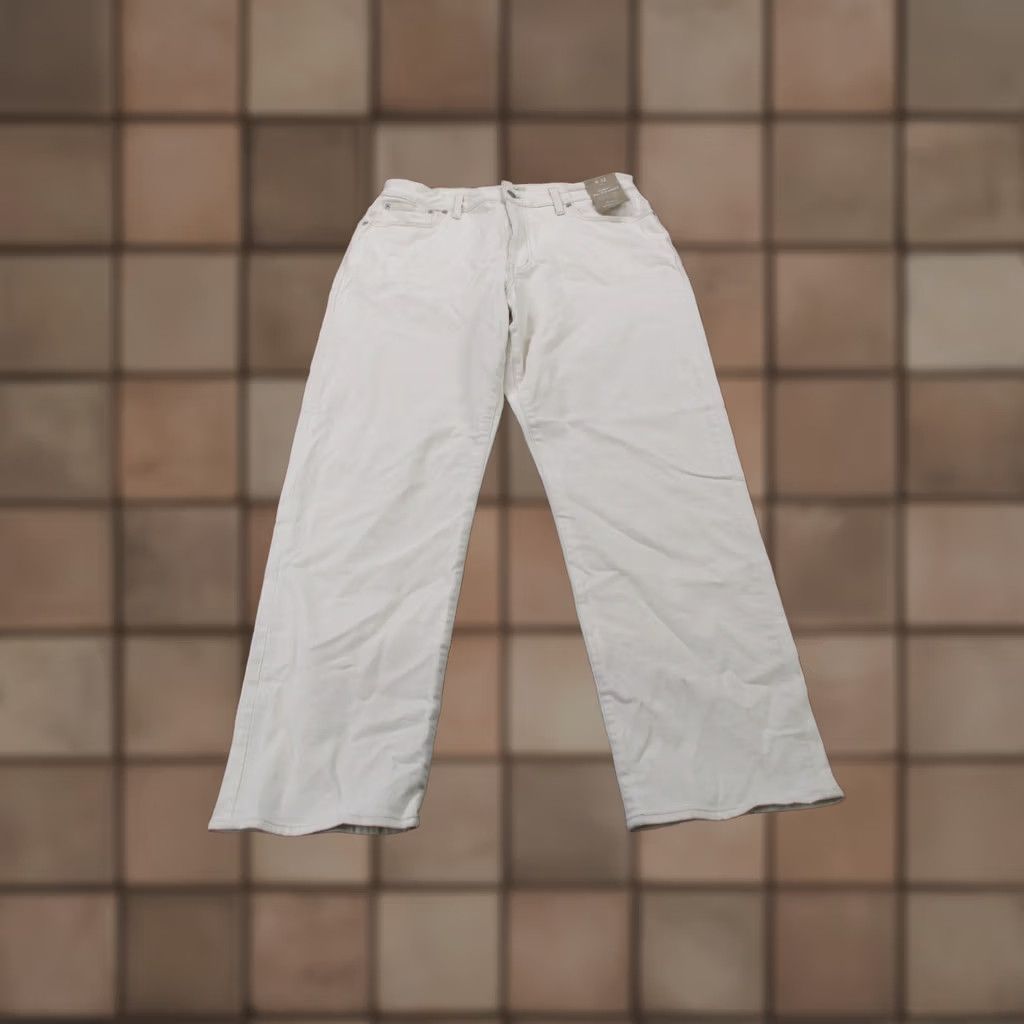 Madewell Madewell Jeans Womens 32 White Denim Pants Curvy 90s Straight High Rise NEW Jeans Women 32 White Denim Curvy Straight High Rise Jeans Size 24" / US 00 / IT 34 - 1 Thumbnail