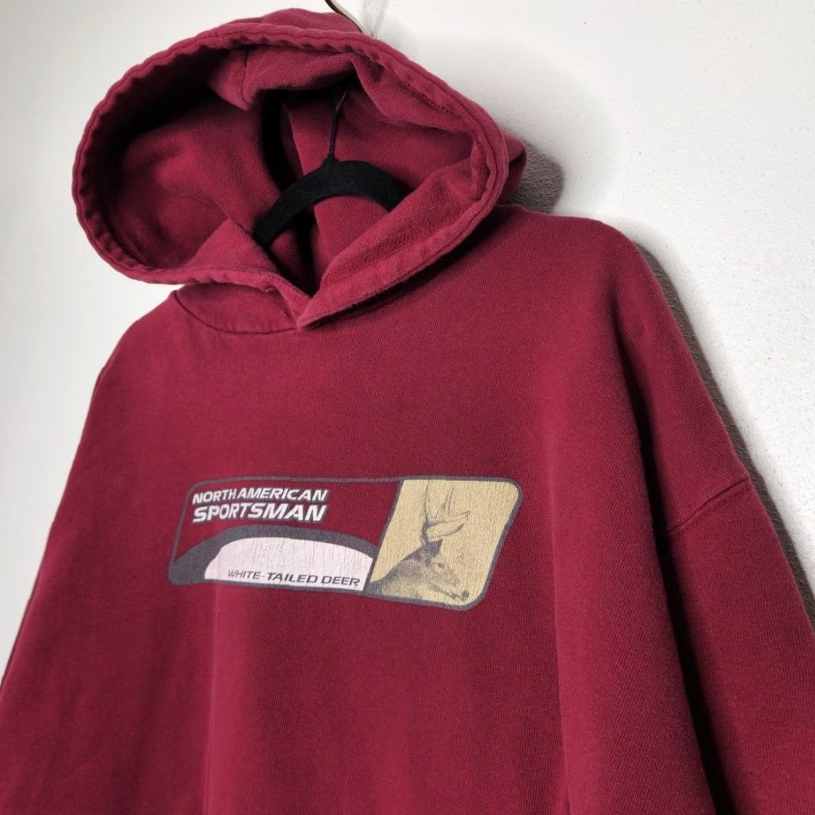 Vintage VINTAGE American Sportsman White Tailed Deer Hoodie Sweatshirt Size US XL / EU 56 / 4 - 3 Thumbnail