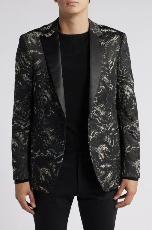 John Varvatos John Varvatos Star USA Jacquard Dinner Blazer Jacket ( 40R ) Size 40R - 1 Thumbnail