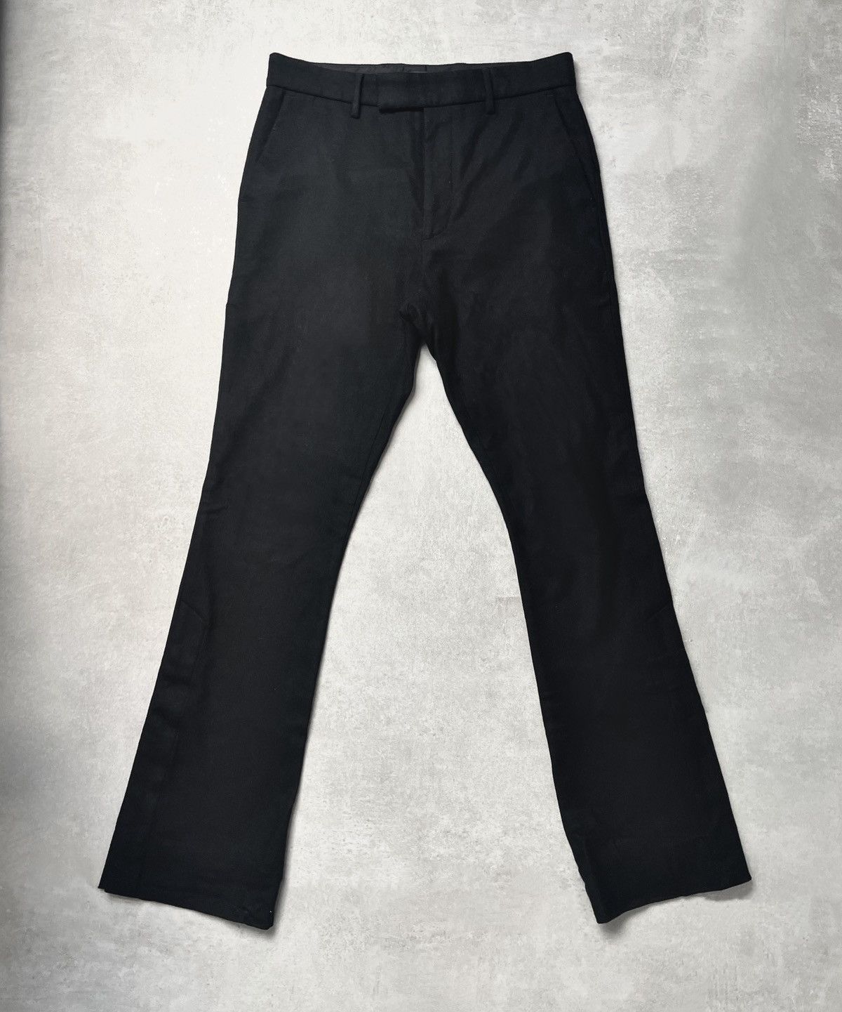 image of Amiri Wool Flare Pants W32/33 Size 48 in Black, Men's