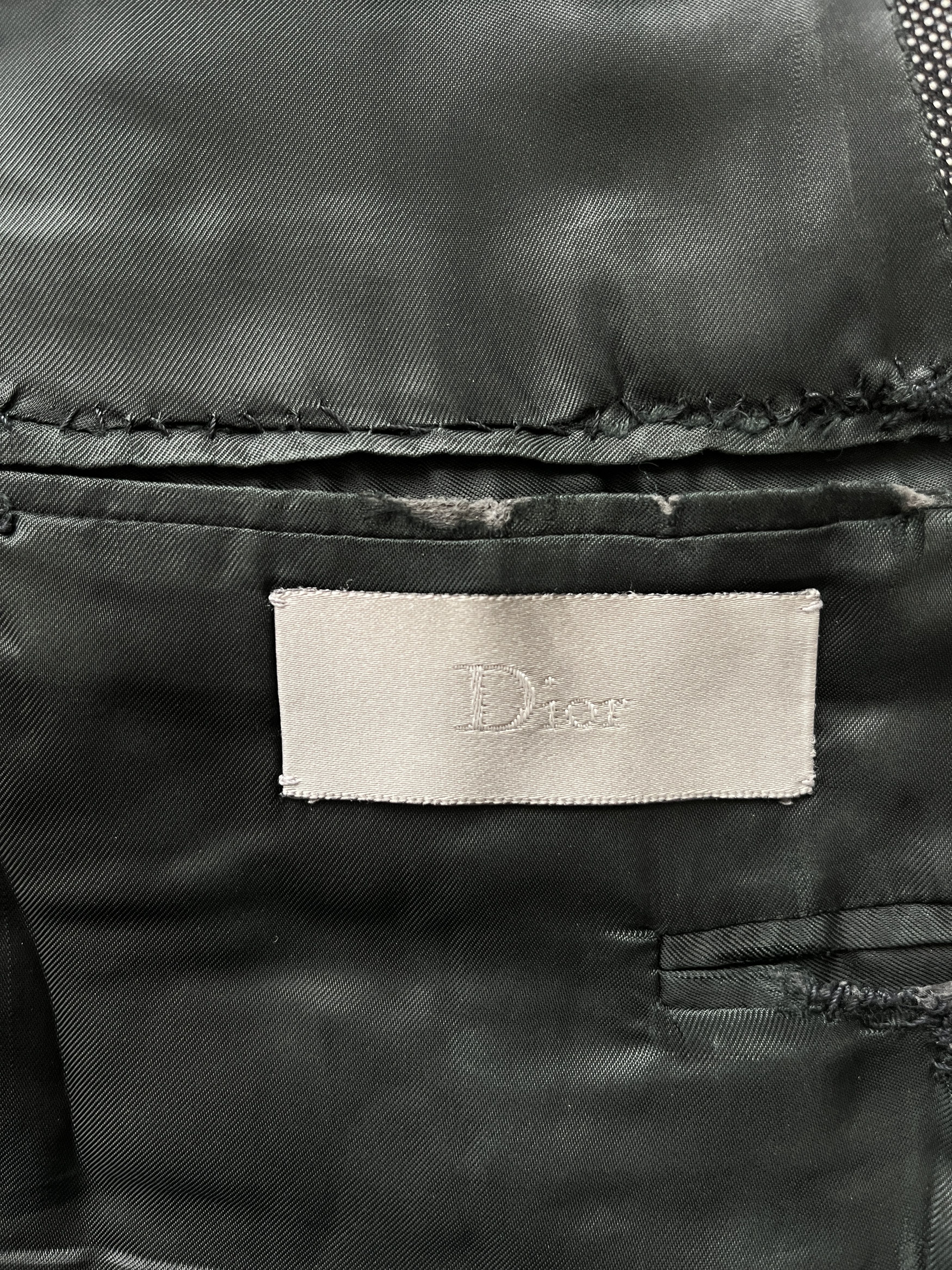 Dior × Hedi Slimane ⚡️QUICK SALE⚡️2007 Dior Hedi Slimane Dark Gray Blazer Jacket Size US L / EU 52-54 / 3 - 3 Thumbnail
