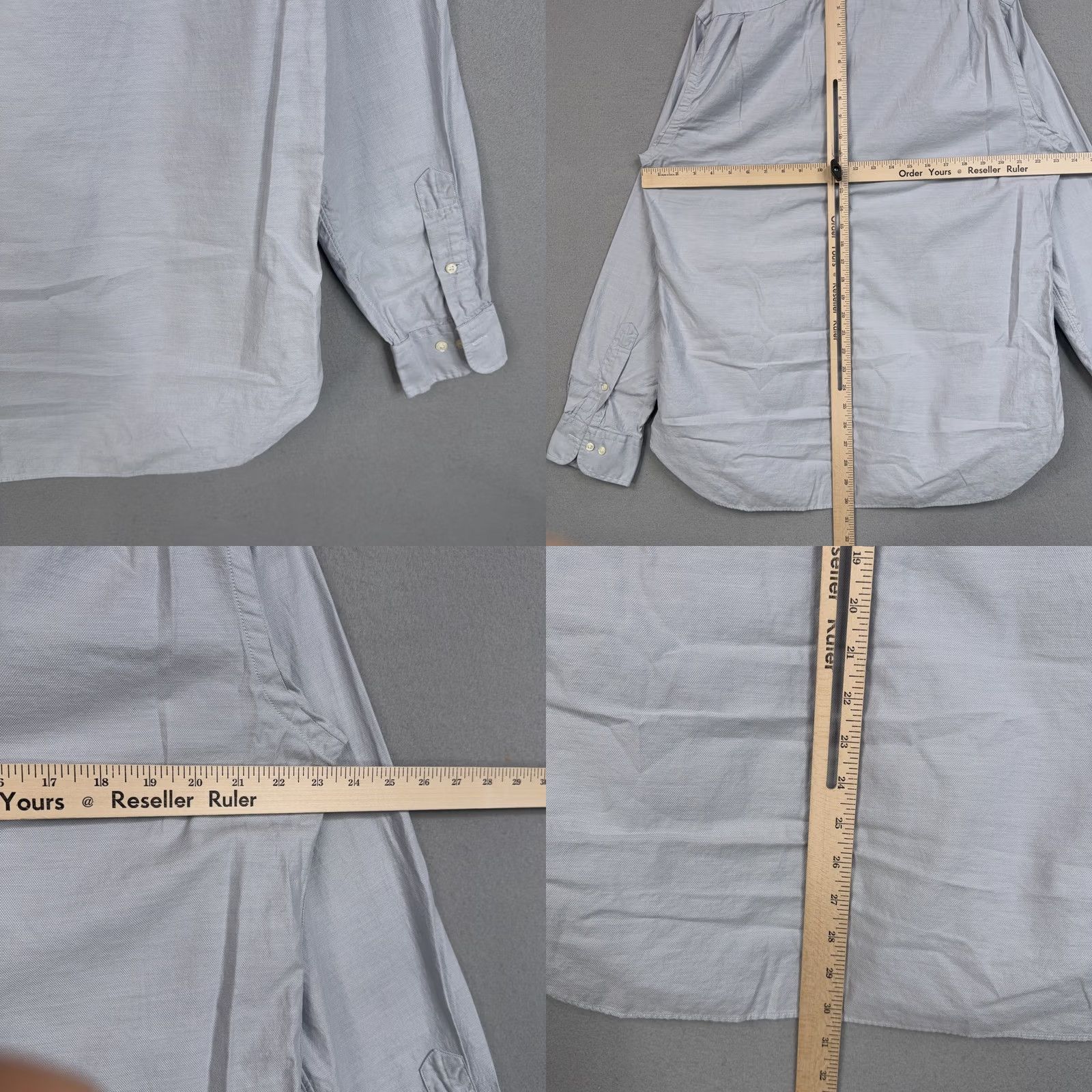 Polo Ralph Lauren Polo Ralph Lauren Shirt Mens 16 Blue Solid Long Sleeve Button Front Pony Logo (Used/Vintage) Size US L / EU 52-54 / 3 - 8 Thumbnail