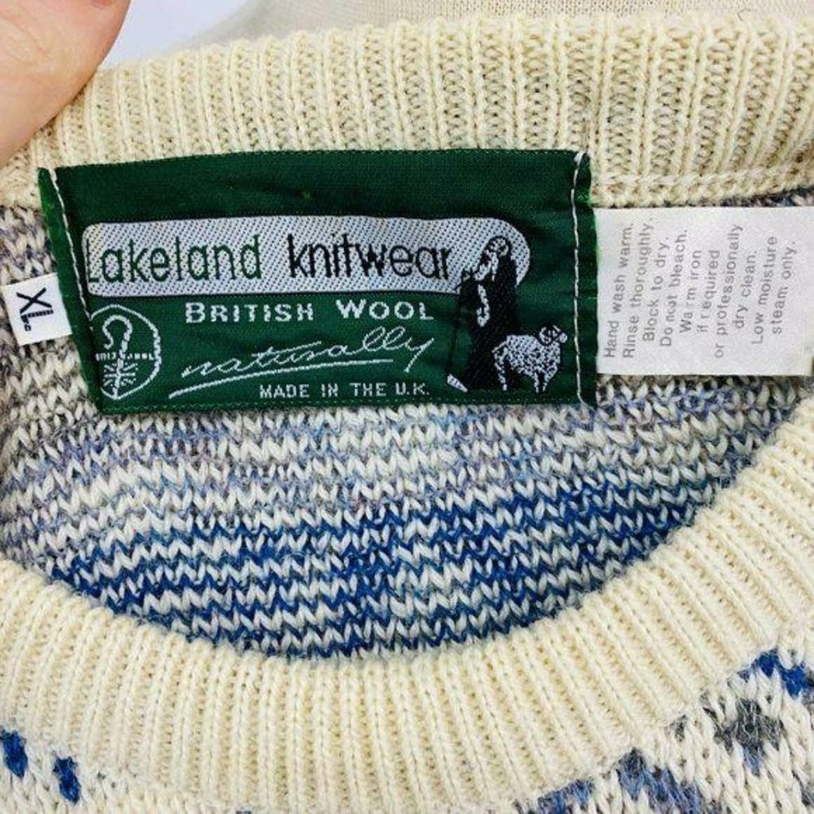 Vintage Lakeland Knitwear Sweater Jumper Pullover Sweater Large Size US L / EU 52-54 / 3 - 6 Thumbnail
