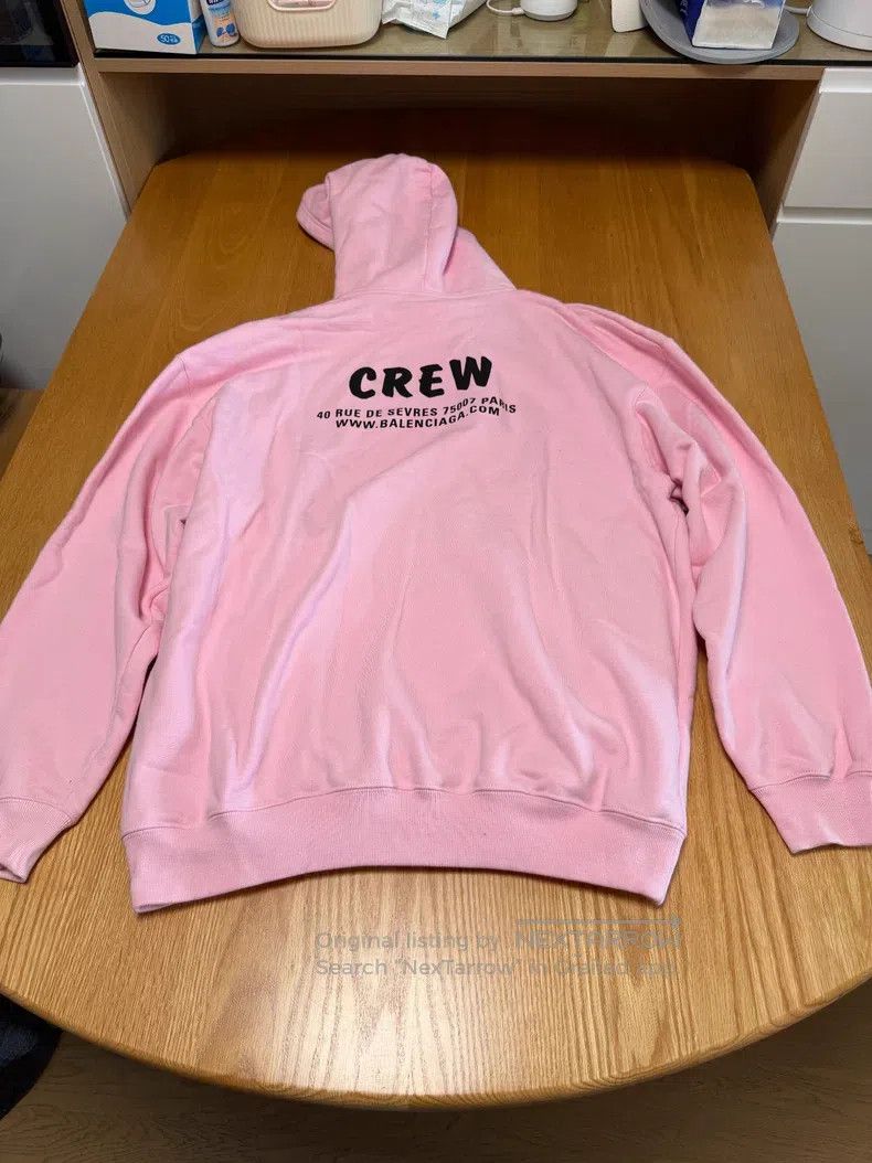 Balenciaga Balenciaga Pink CREW Hooded Sweatshirt Size US S / EU 44-46 / 1 - 2 Thumbnail