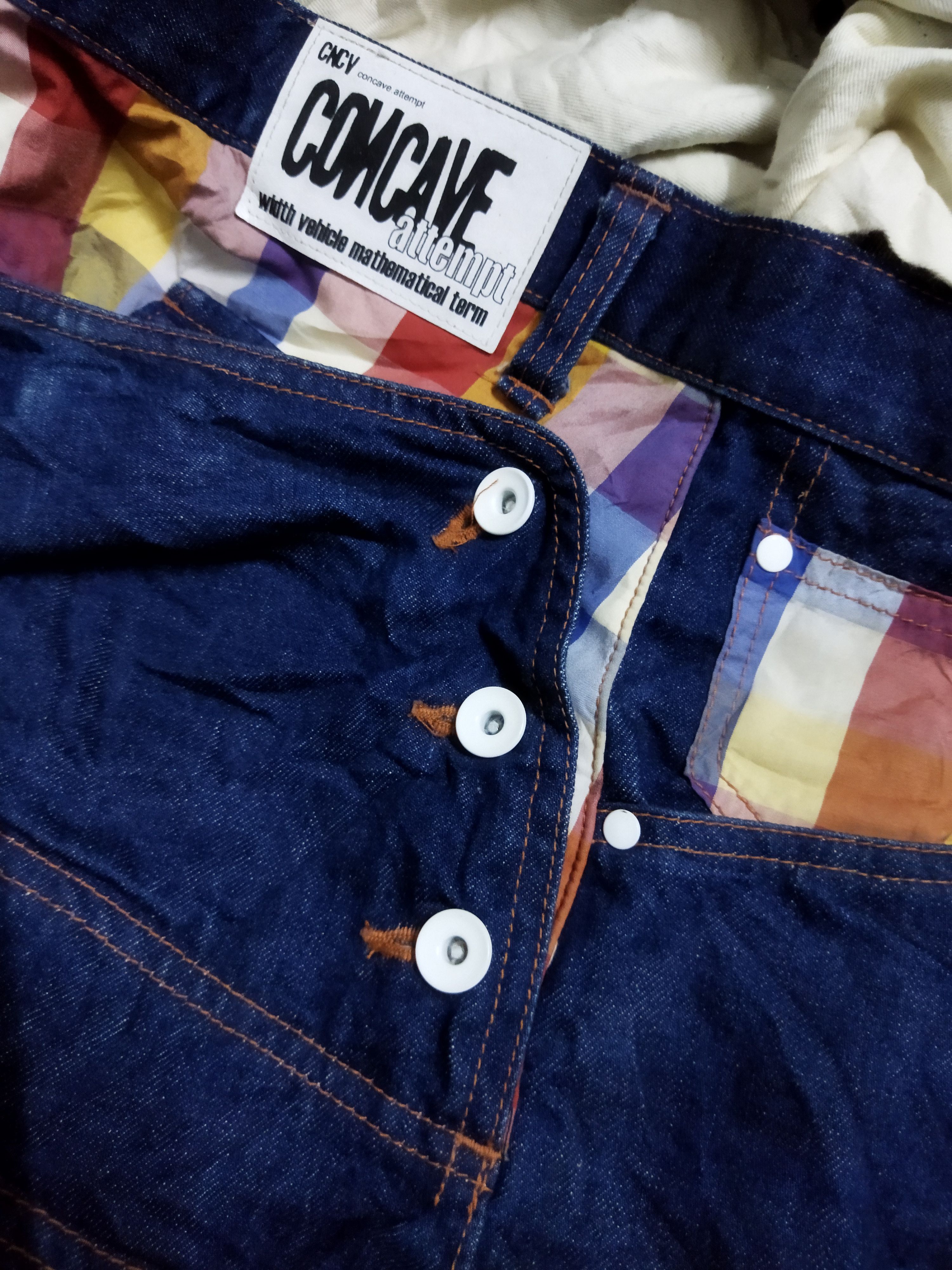 Japanese Brand × Vintage Vintage CNCV Concave Attempt Japanese Denim Jeans Size US 36 / EU 52 - 4 Thumbnail