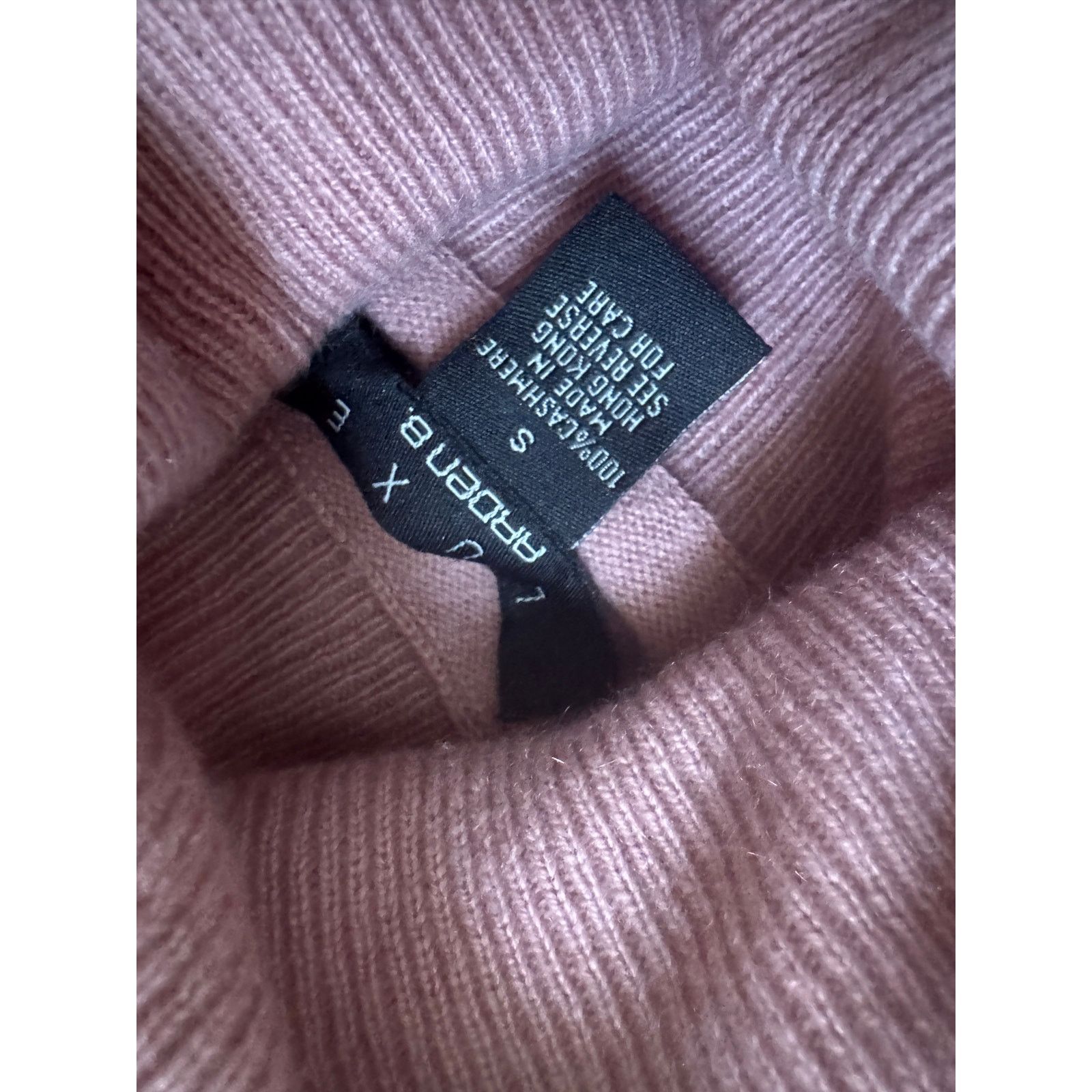 Luxe LUXE Arden B 100% Cashmere Pink Turtleneck Sweater Small Size S / US 4 / IT 40 - 2 Thumbnail