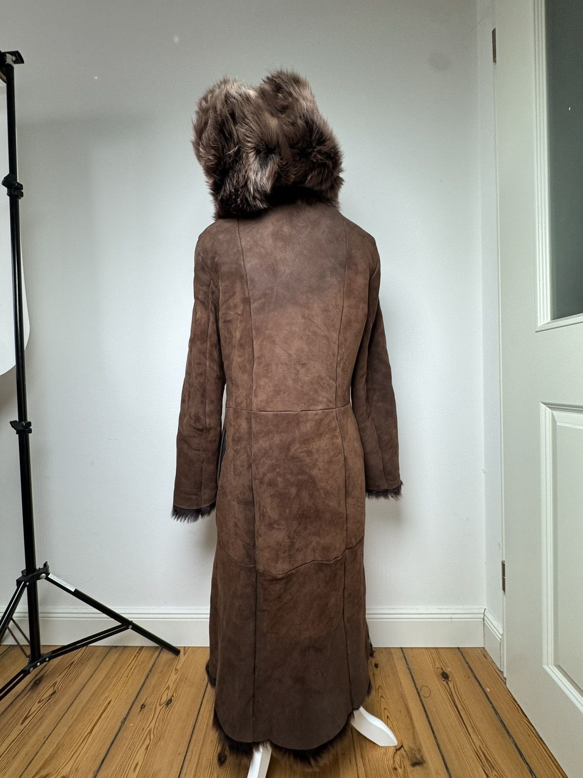 Bottega Veneta Vintage Bottega Veneta Leather Fur Coat 40/L Size L / US 10 / IT 46 - 16 Thumbnail