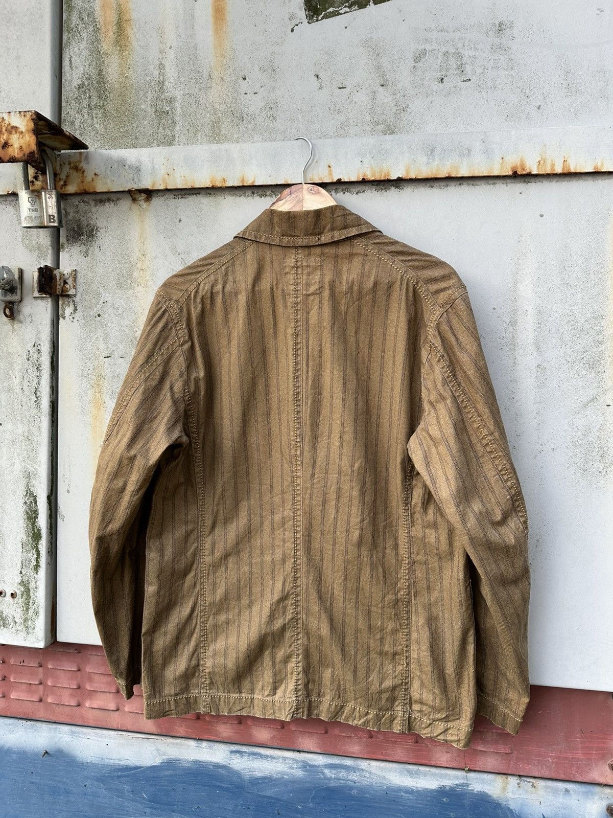 Boycott 👹Vintage Boycott Brown Striped Chore Jacket Size US M / EU 48-50 / 2 - 9 Thumbnail