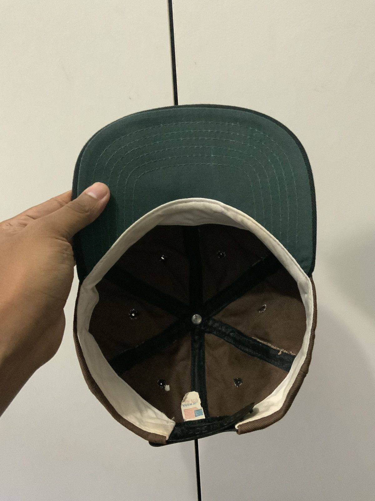 Vintage Vintage Brown Plain Made in Usa Hat Size ONE SIZE - 7 Thumbnail