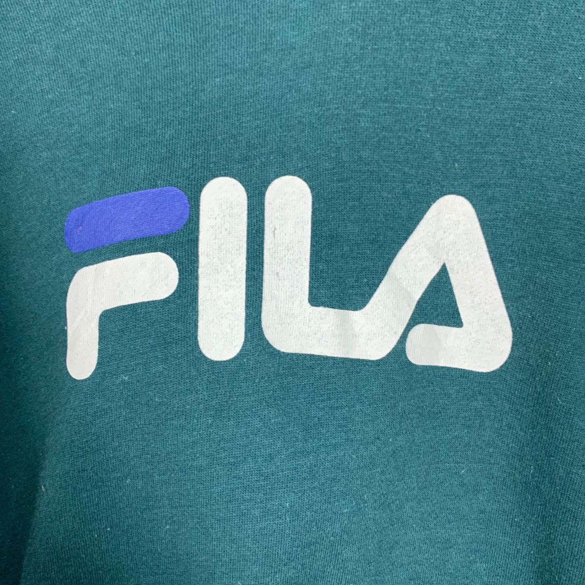 Fila FILA Big Logo Pullover Green Hoodie Sweatshirt #1771-C78 Size US S / EU 44-46 / 1 - 14 Thumbnail
