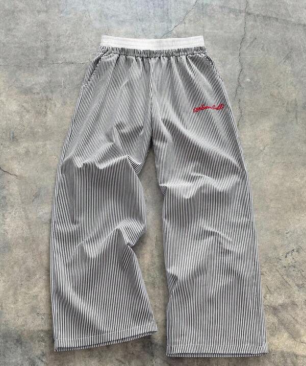 Japanese Brand Black & White Striped Casual Pants Men & Women Size US 36 / EU 52 - 1 Thumbnail
