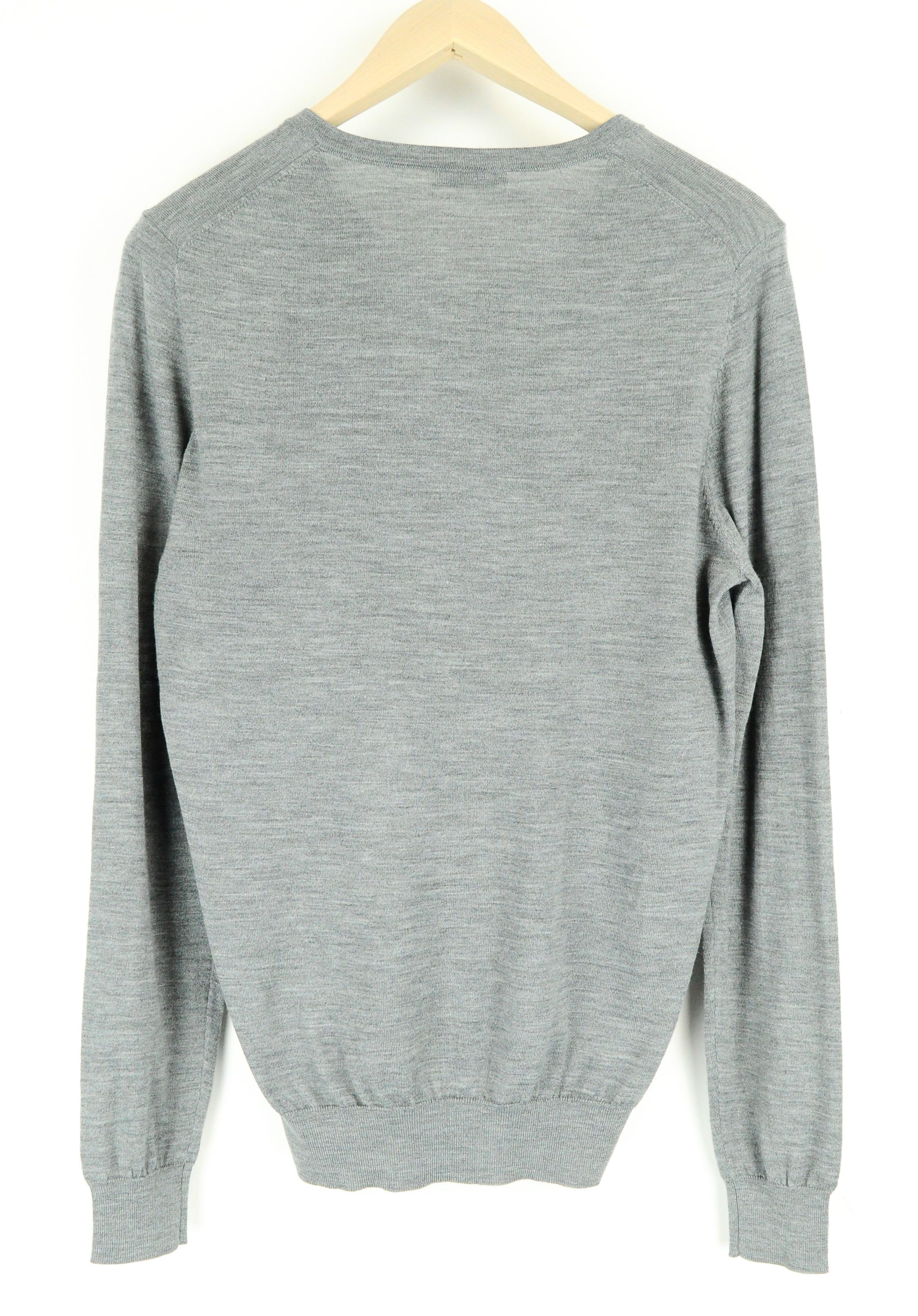 Suitsupply S Grey Merino Wool V-Neck Sweater 57332 Size US S / EU 44-46 / 1 - 2 Thumbnail