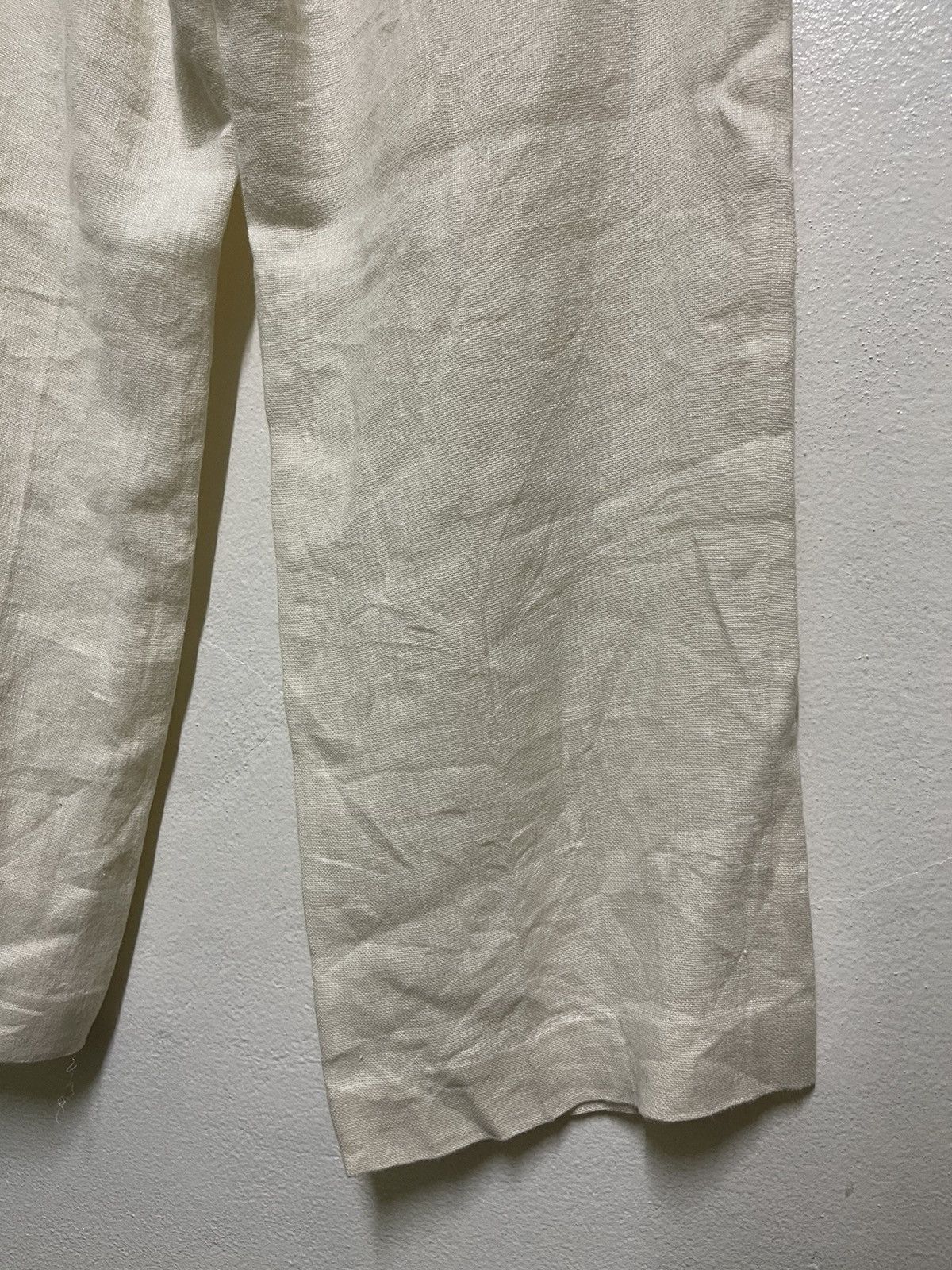 Krizia × Krizia Uomo Krizia Linen Pants Beigi 44 Italy Size 30" / US 8 / IT 44 - 13 Thumbnail