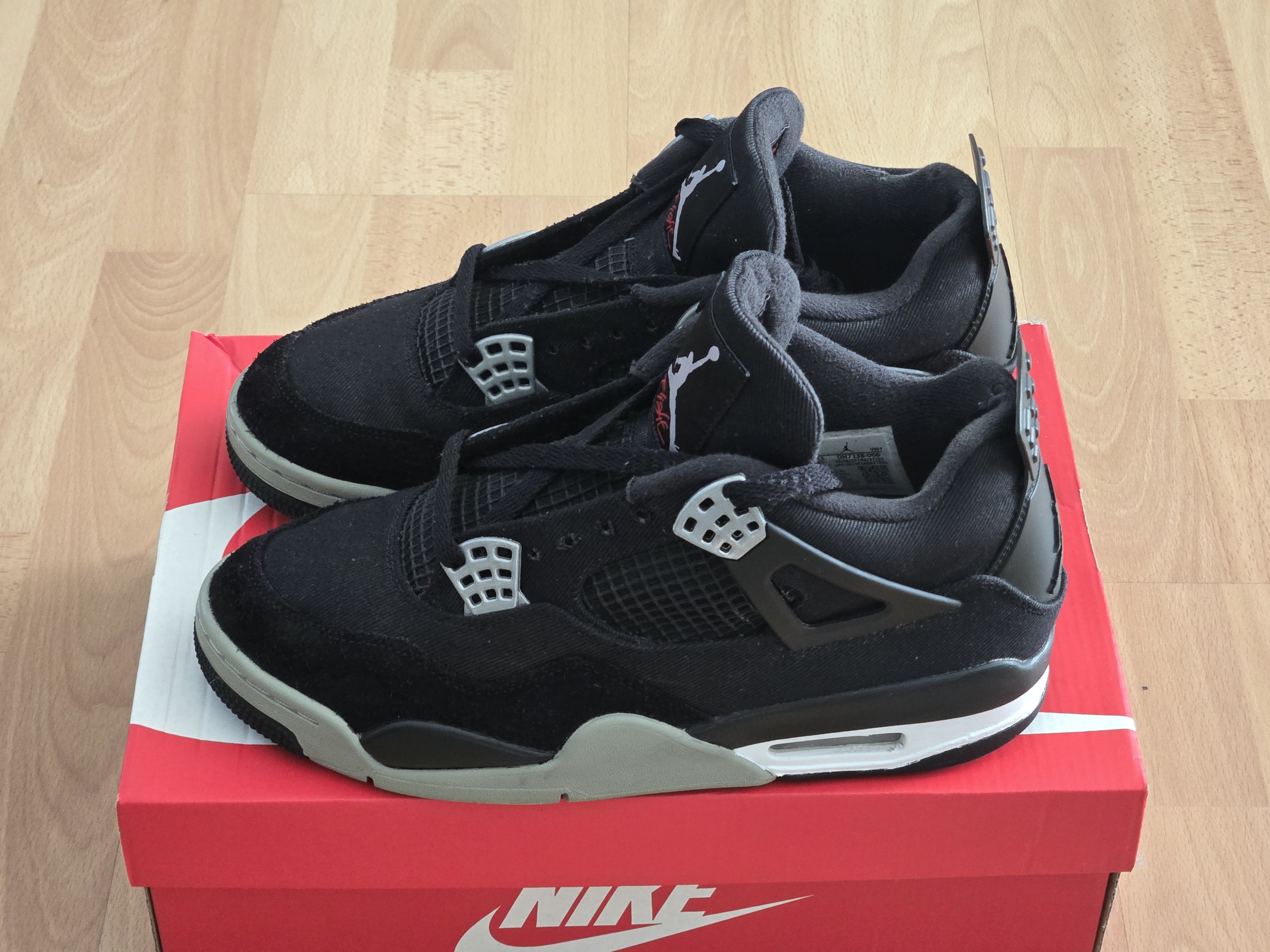 Nike Air Jordan 4 Retro SE Black Canvas – Custom Painted – SZ 9.5 Size US 9.5 / EU 42-43 - 3 Thumbnail