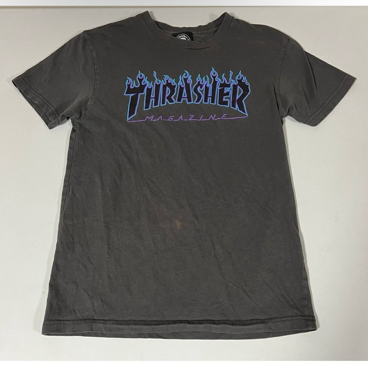 Thrasher Gray Thrasher Logo Graphic Short Sleeve T-Shirt Tee Size S💜✨ Size US S / EU 44-46 / 1 - 2 Thumbnail