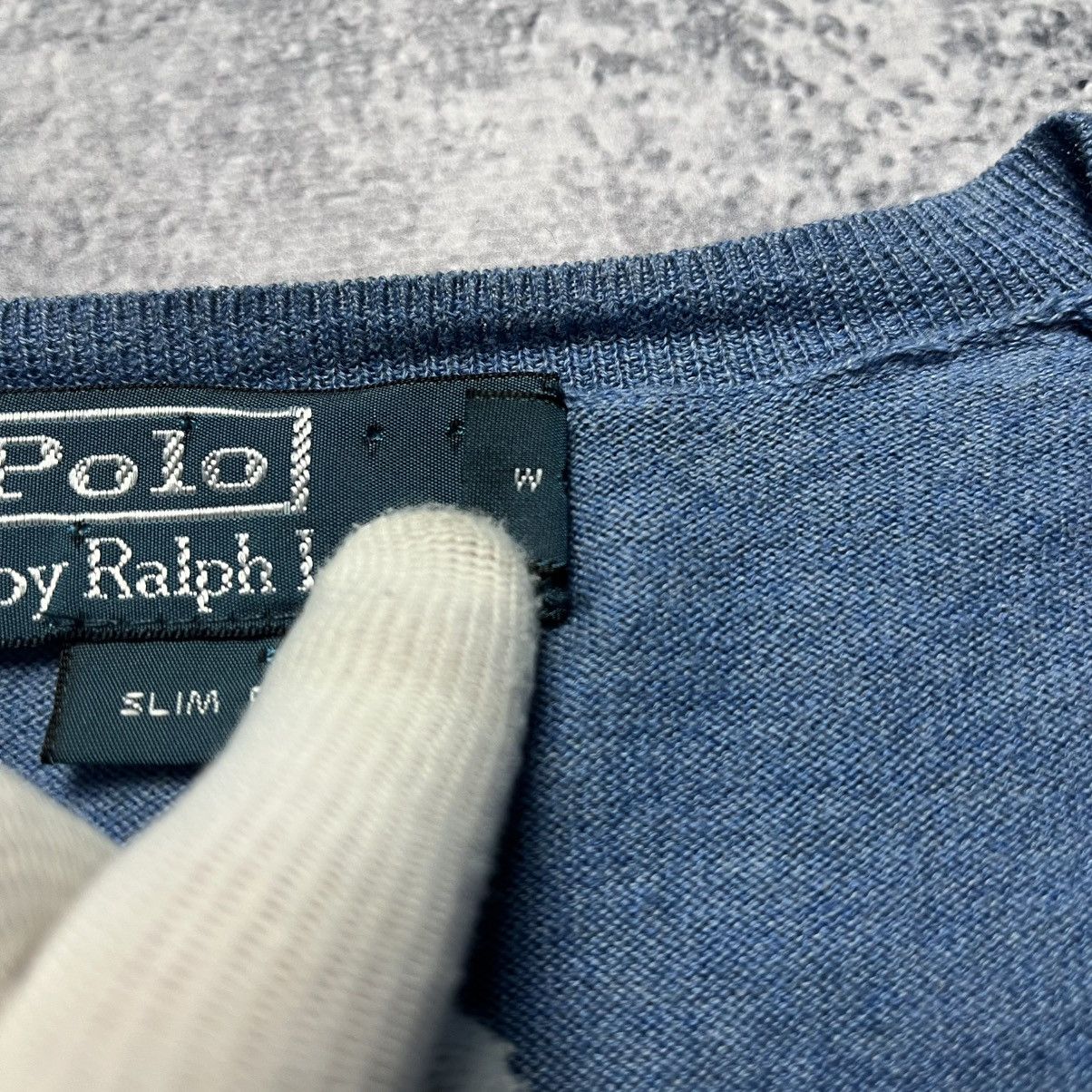 Polo Ralph Lauren × Vintage Vintage Polo Ralph Lauren Blue Sweater V-Neck Streetwear Y2K Size US S / EU 44-46 / 1 - 5 Thumbnail