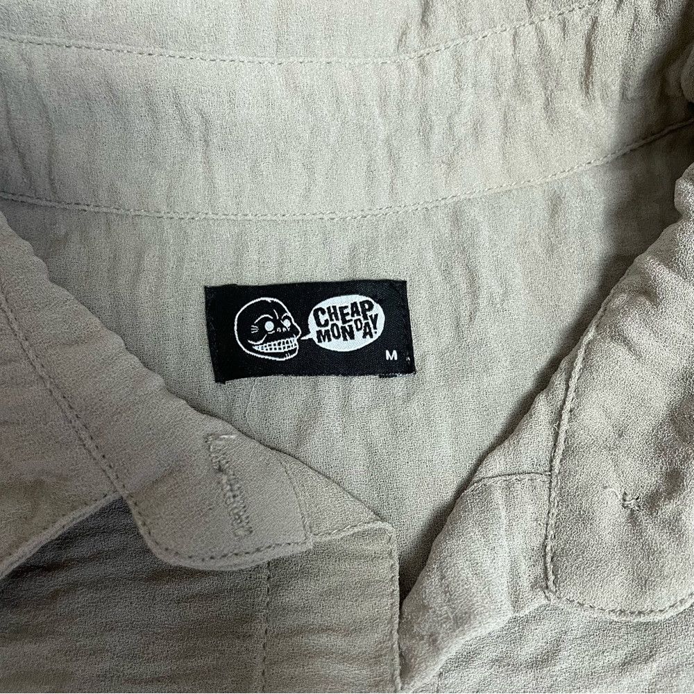 Cheap Monday Cheap Monday Grey Wrinkled Long Sleeve Shirt Size M Size M / US 6-8 / IT 42-44 - 6 Thumbnail