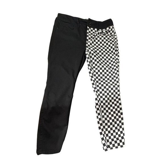 Other (Size 17) HT Denim Hi Rise Super Skinny Jeans Black Checker Size 40" / US 18 - 1 Thumbnail