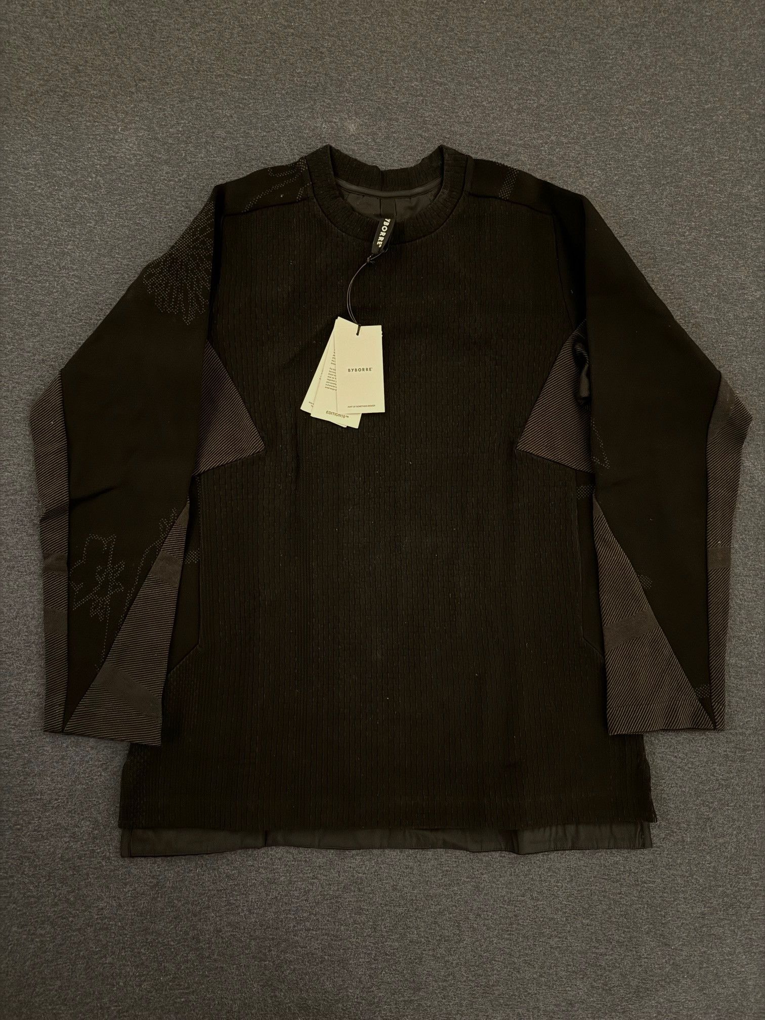 image of Byborre Edition 10 - Light Weight Map Sweater in Black, Men's (Size Large)