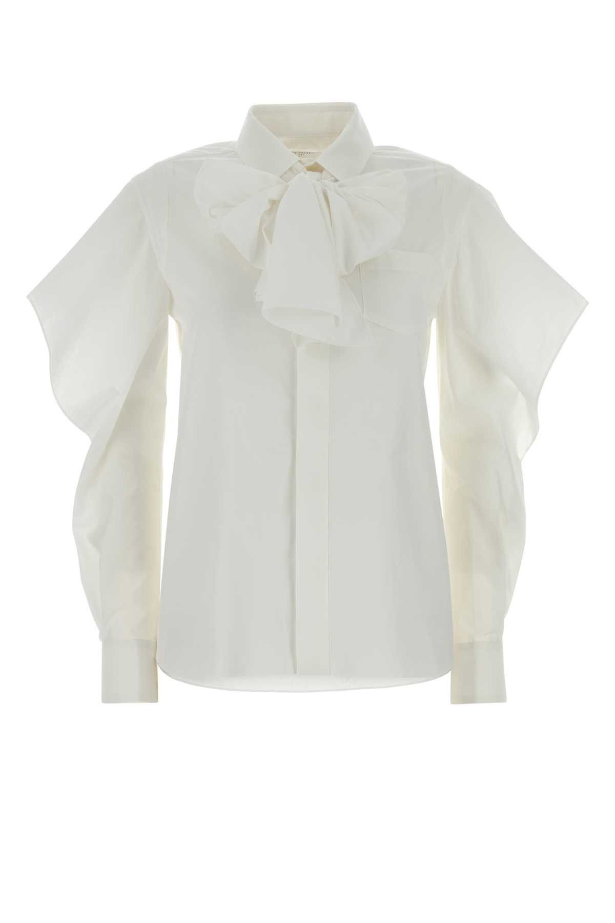 Sacai White Poplin Shirt Size M / US 6-8 / IT 42-44 - 1 Thumbnail