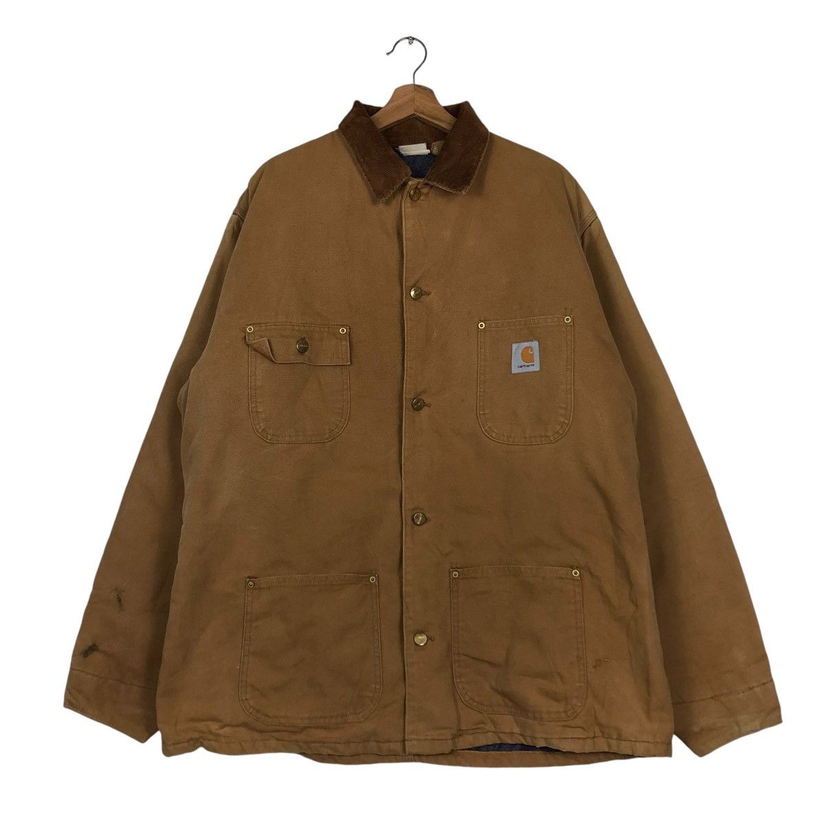 Carhartt 🔥VINTAGE CHORE JACKET CARHARTT DUCK CANVAS WORKER Size US L / EU 52-54 / 3 - 3 Thumbnail