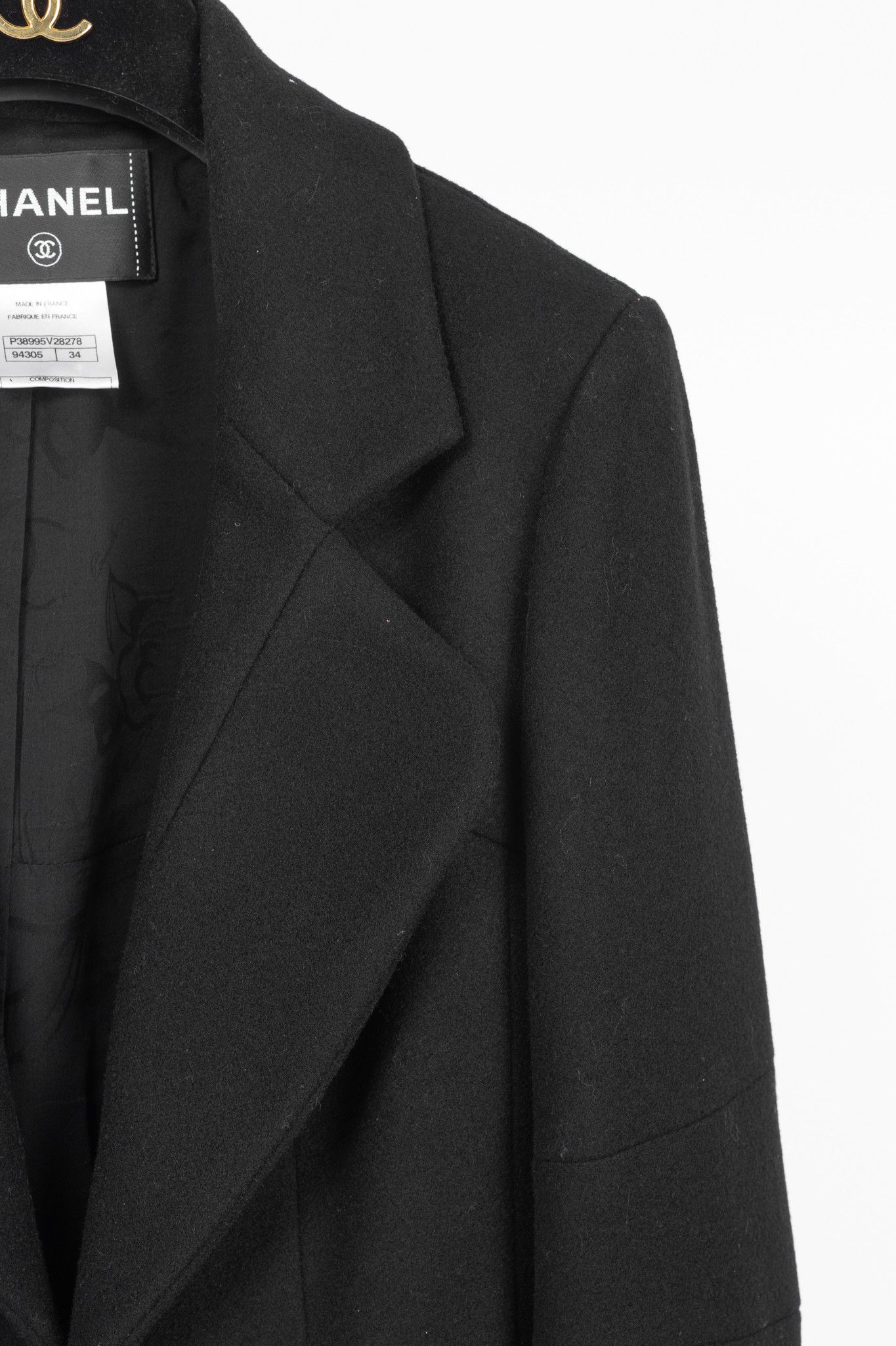 Chanel Chanel Black Wool-Blend Panelled Buttoned-Chain Blazer Size XS / US 0-2 / IT 36-38 - 5 Thumbnail