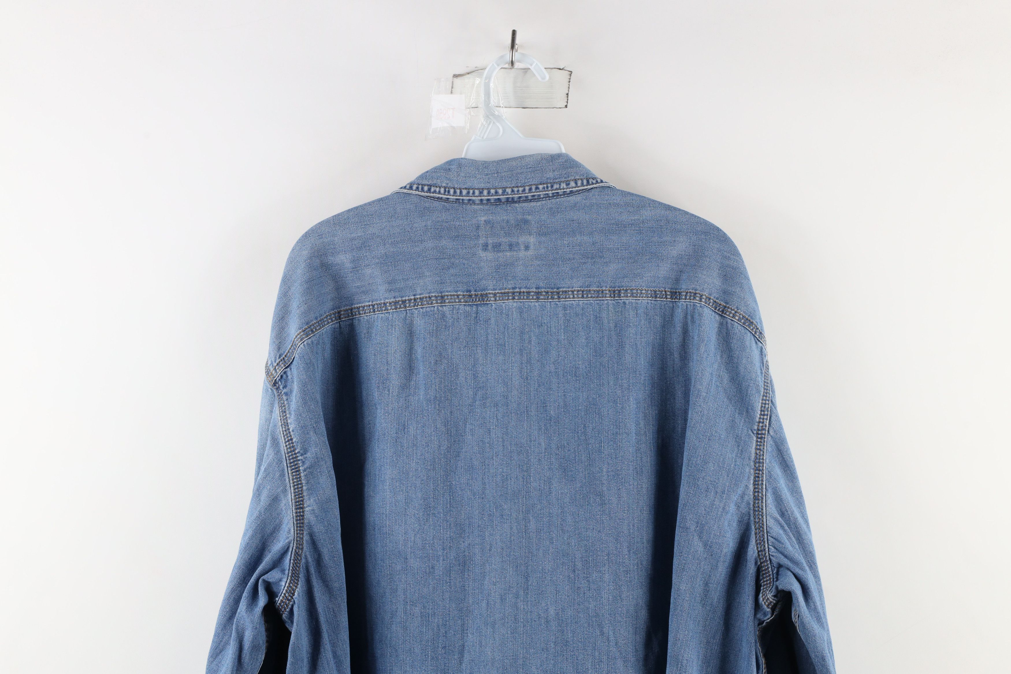 L.L. Bean × Vintage Vintage LL Bean Double Pocket Denim Jean Button Shirt Blue Size US XL / EU 56 / 4 - 13 Thumbnail