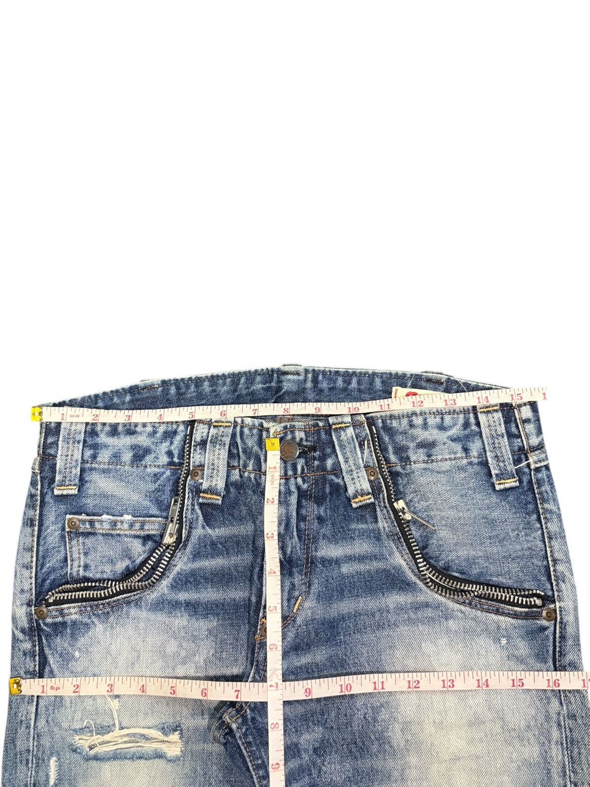 Dsquared2 Vintage Japanese Rna Faded Wash Distressed Jeans Size 31" - 6 Thumbnail