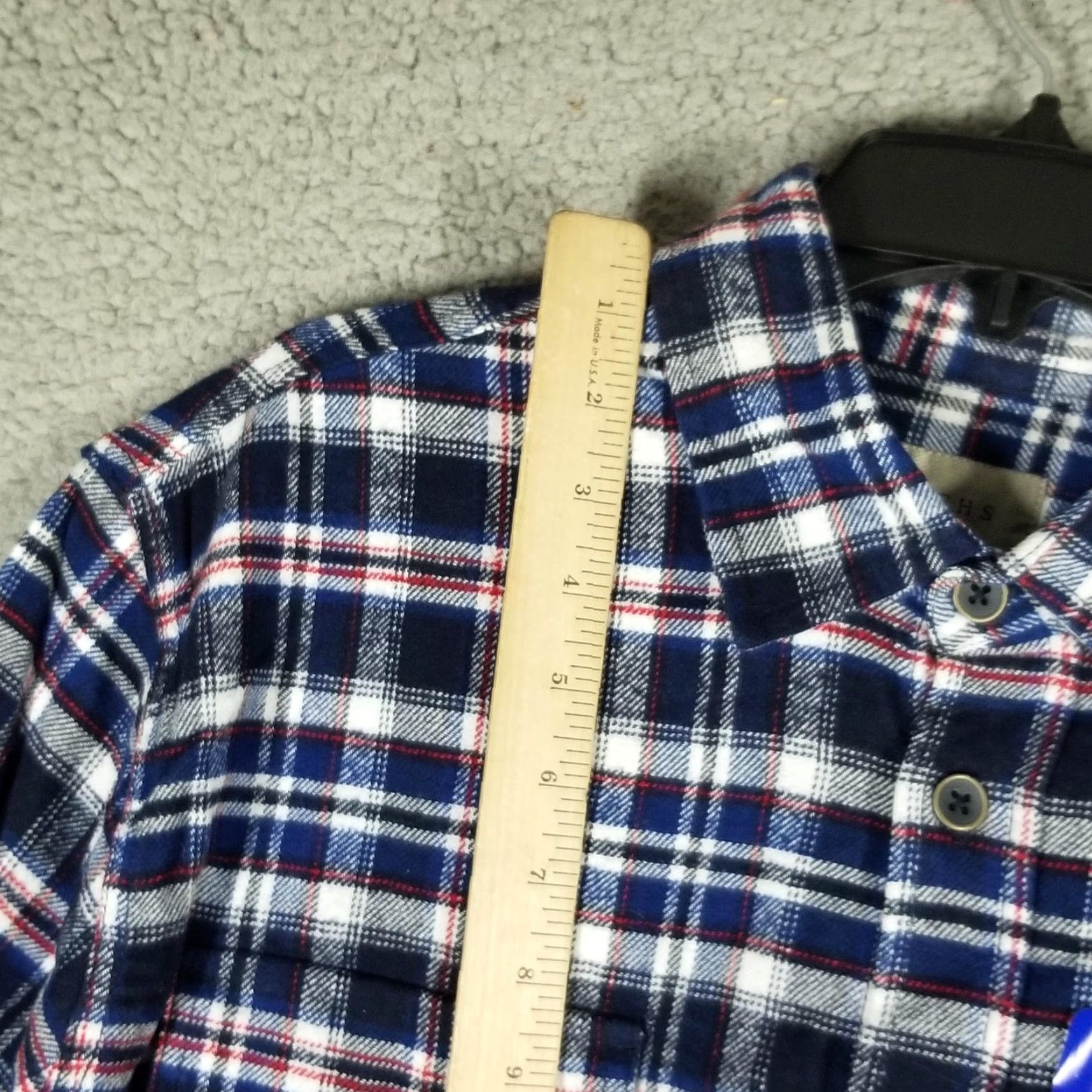 Vintage VINTAGE JACHS Flannel Shirt Mens Large Tall Navy Blue Red Plaid Long Sleeve Button-Up Size US L / EU 52-54 / 3 - 4 Thumbnail