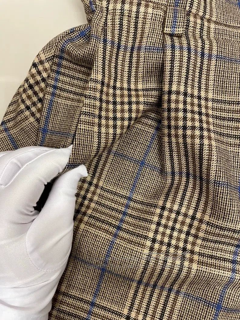 Brunello Cucinelli Brunello Cucinelli Brown check wool casual long pants Size 28" / US 6 / IT 42 - 7 Thumbnail