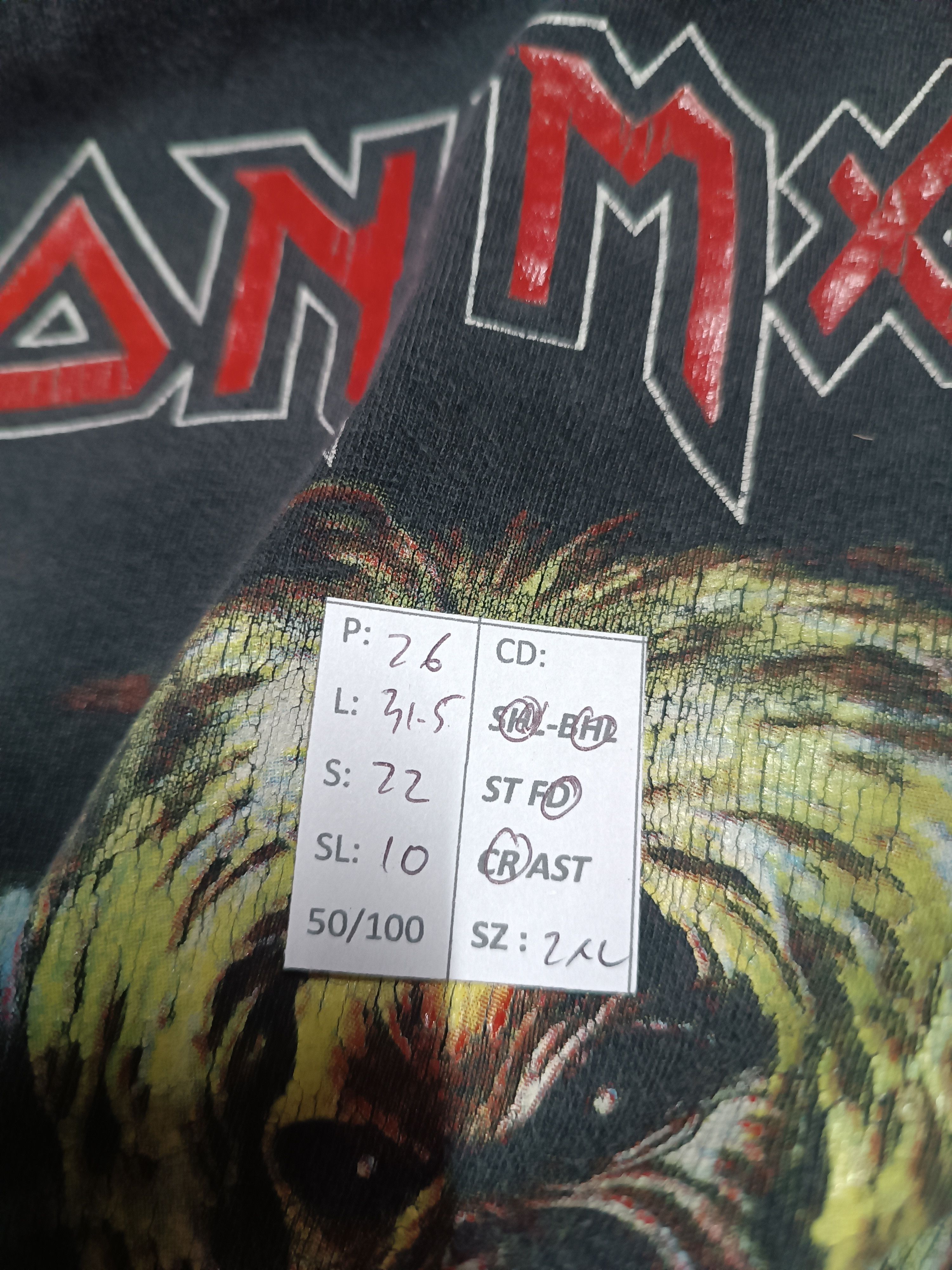 Band Tees THRASHED FADED VINTAGE IRON MAIDEN KILLERS METAL VERY RARE Size US XXL / EU 58 / 5 - 20 Thumbnail