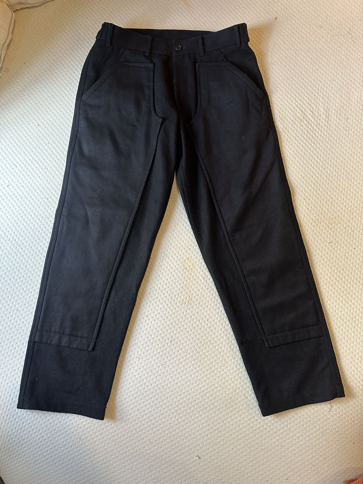 image of Comme Des Garcons x Comme Des Garcons Shirt Comme Des Garçons Double Knee Pants in Black (Size 34)