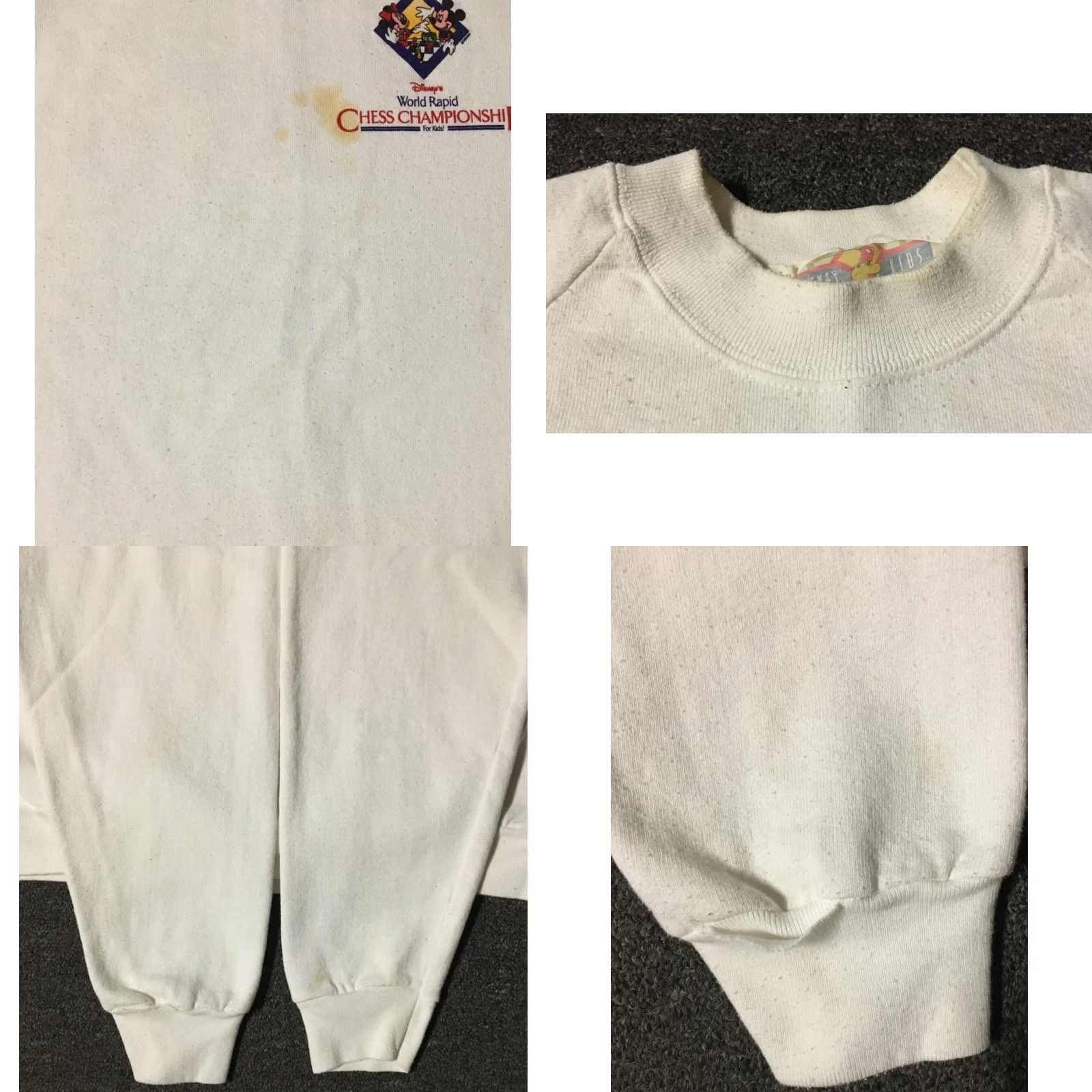 Disney VINTAGE 80s Disney World Chess Championship Mickey Mouse Sweatshirt M Size US M / EU 48-50 / 2 - 8 Thumbnail