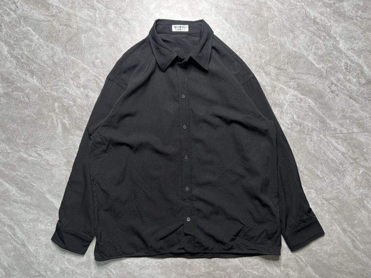 Balenciaga F/W 21 Balenciaga Small Fit Silk Lined Wool Overshirt Size US M / EU 48-50 / 2 - 1 Thumbnail