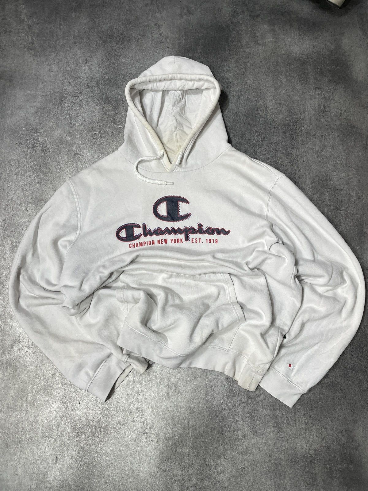 Champion Champion Vintage Y2K Hoodie Spellout Boxy Thick Size US XXL / EU 58 / 5 - 1 Thumbnail